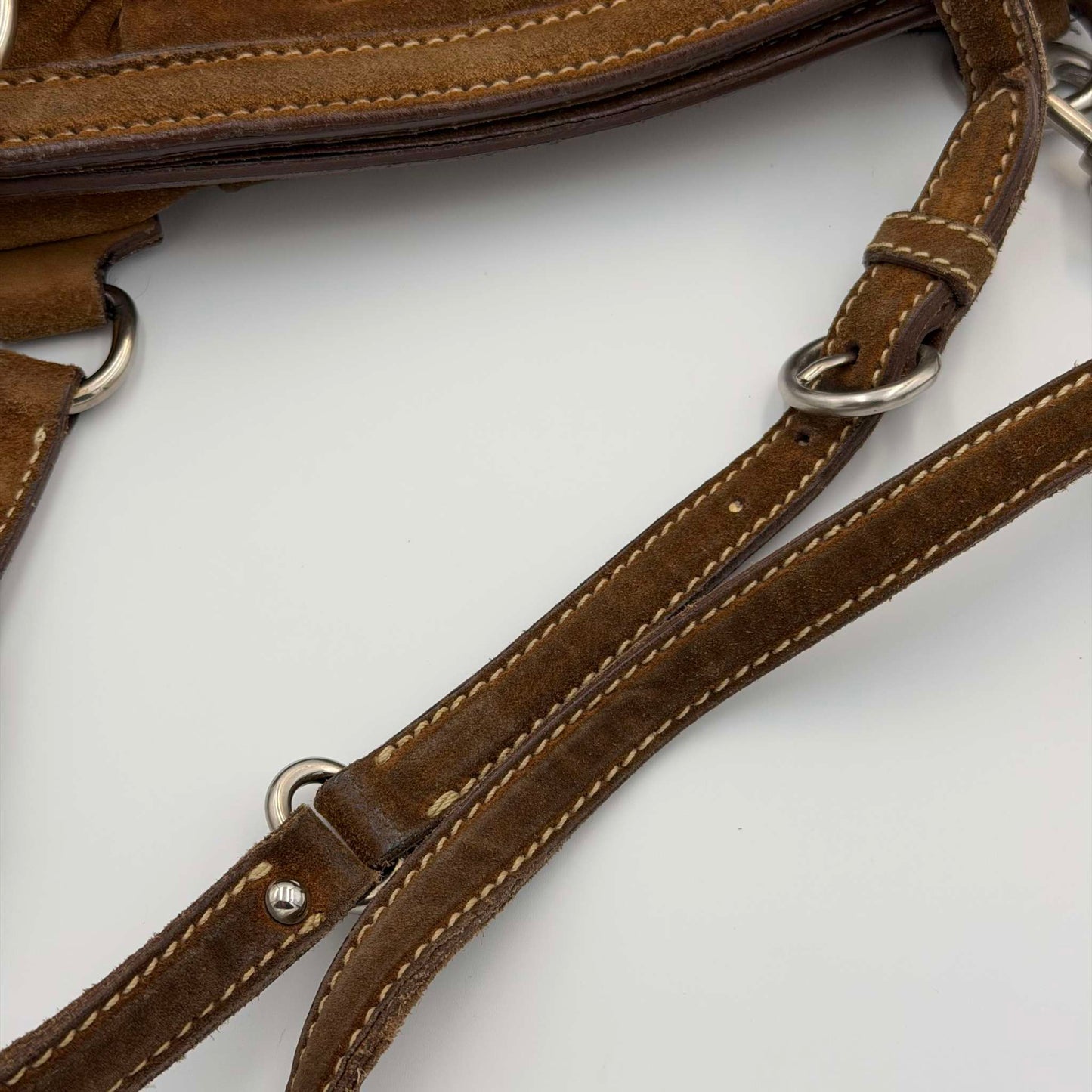 2000s Miu Miu Suede Brown Shoulder Bag