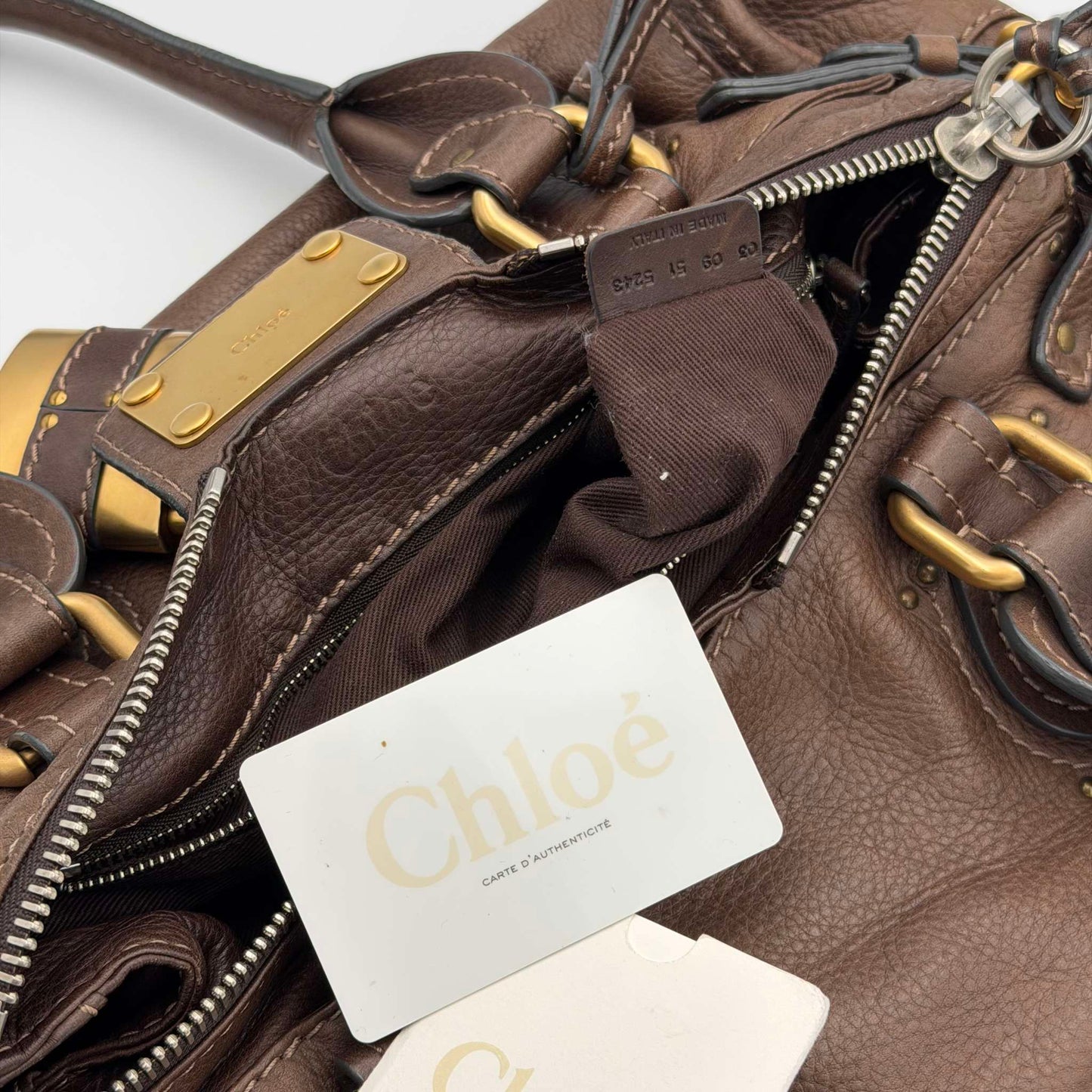 2000s Chloe Paddington Leather Dark Brown Handbag