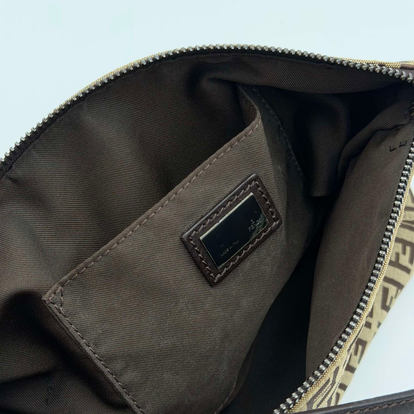 Fendi Zucchino Brown Shoulder Bag