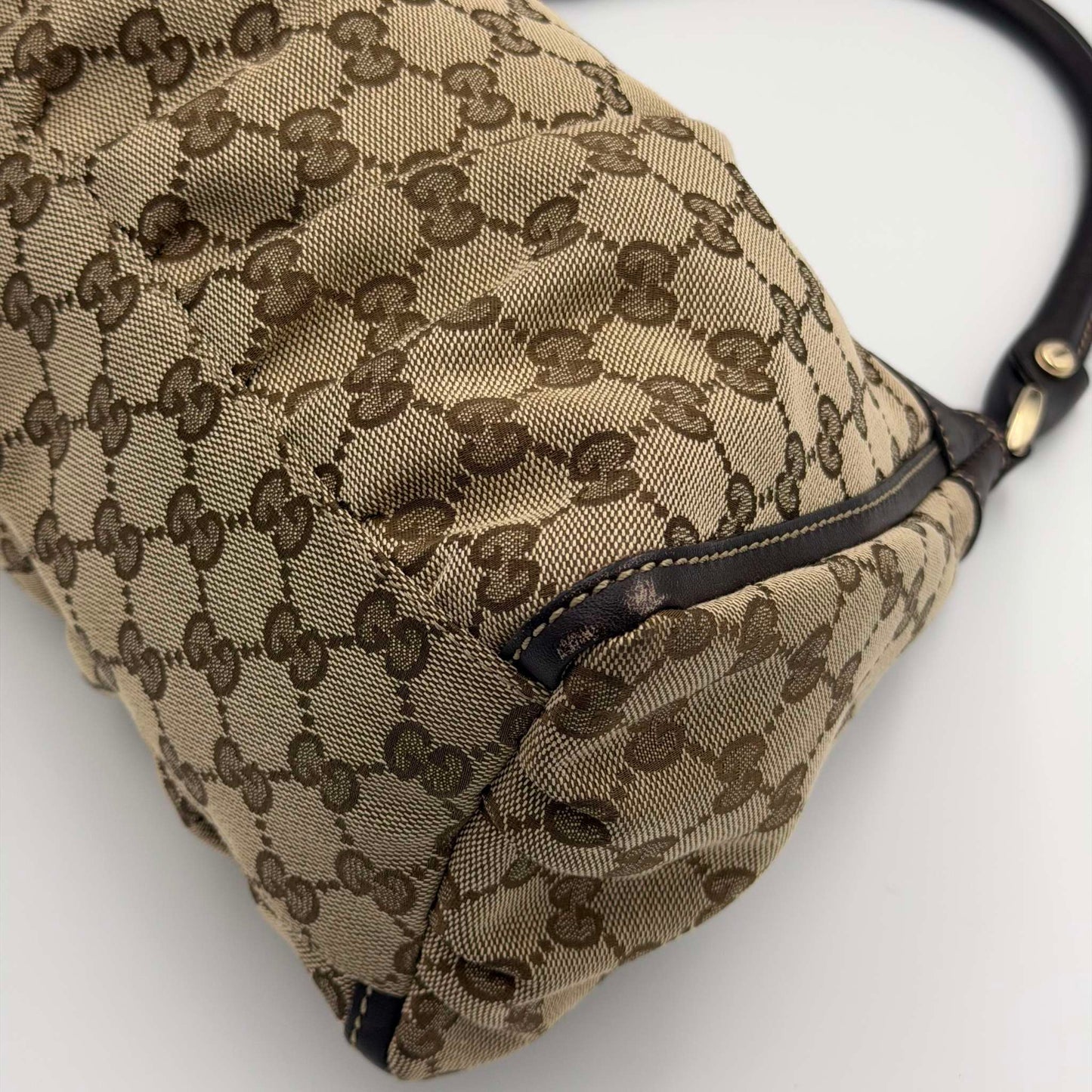 Gucci GG Canvas Abbey Brown Shoulder Bag