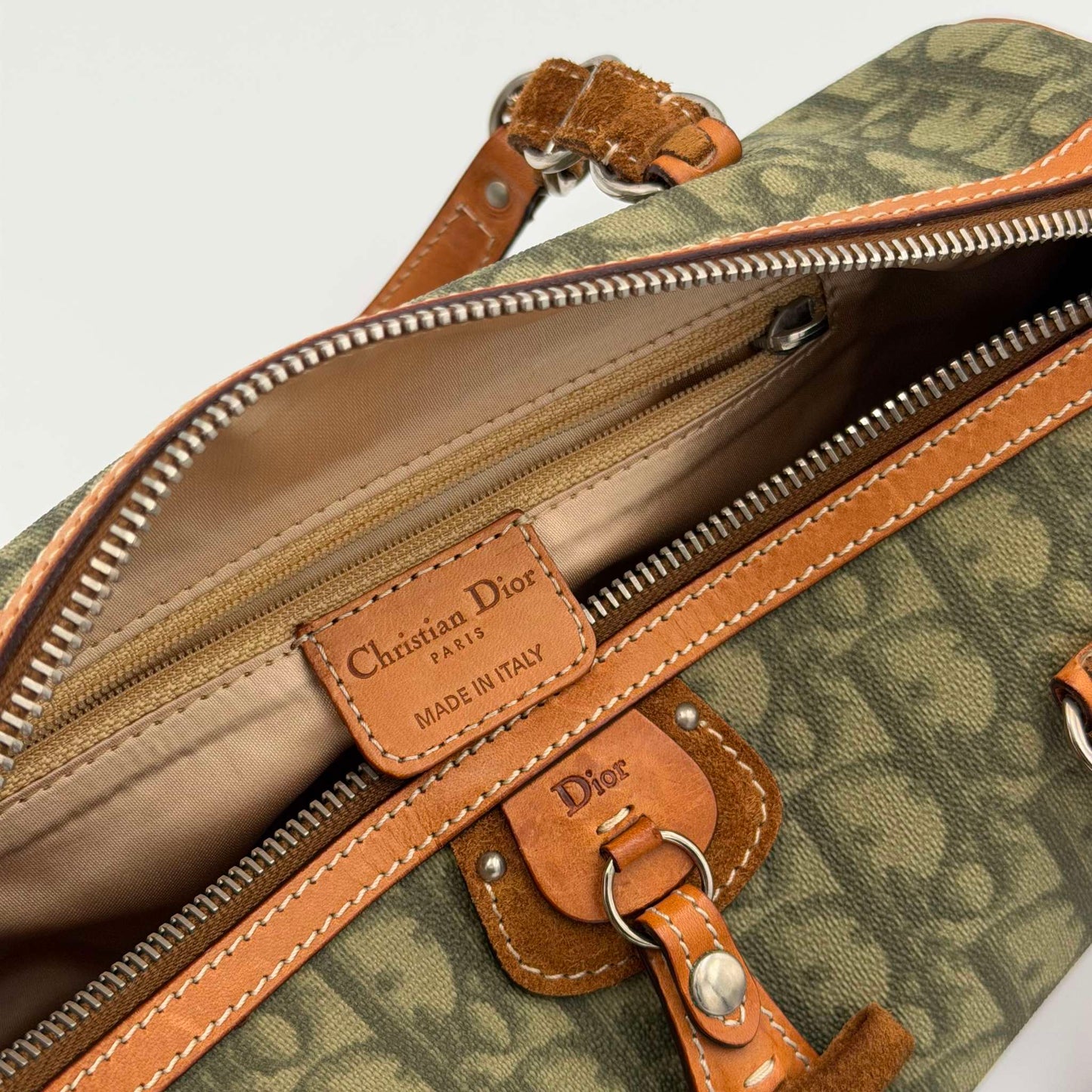 2000s Dior Romantique Heart Trotter Green Handbag