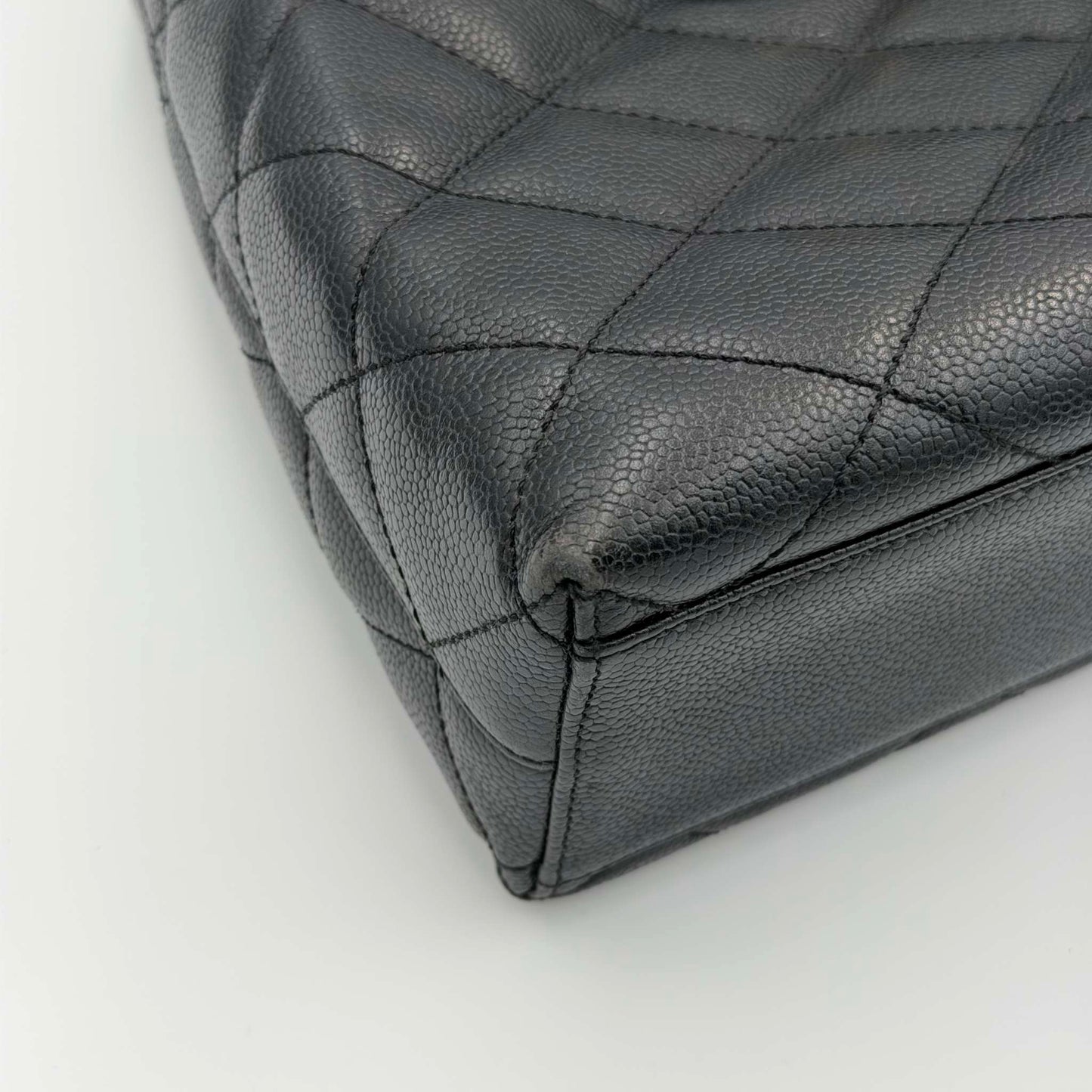 2002 Chanel CC Classic Black Caviar Shoulder Bag