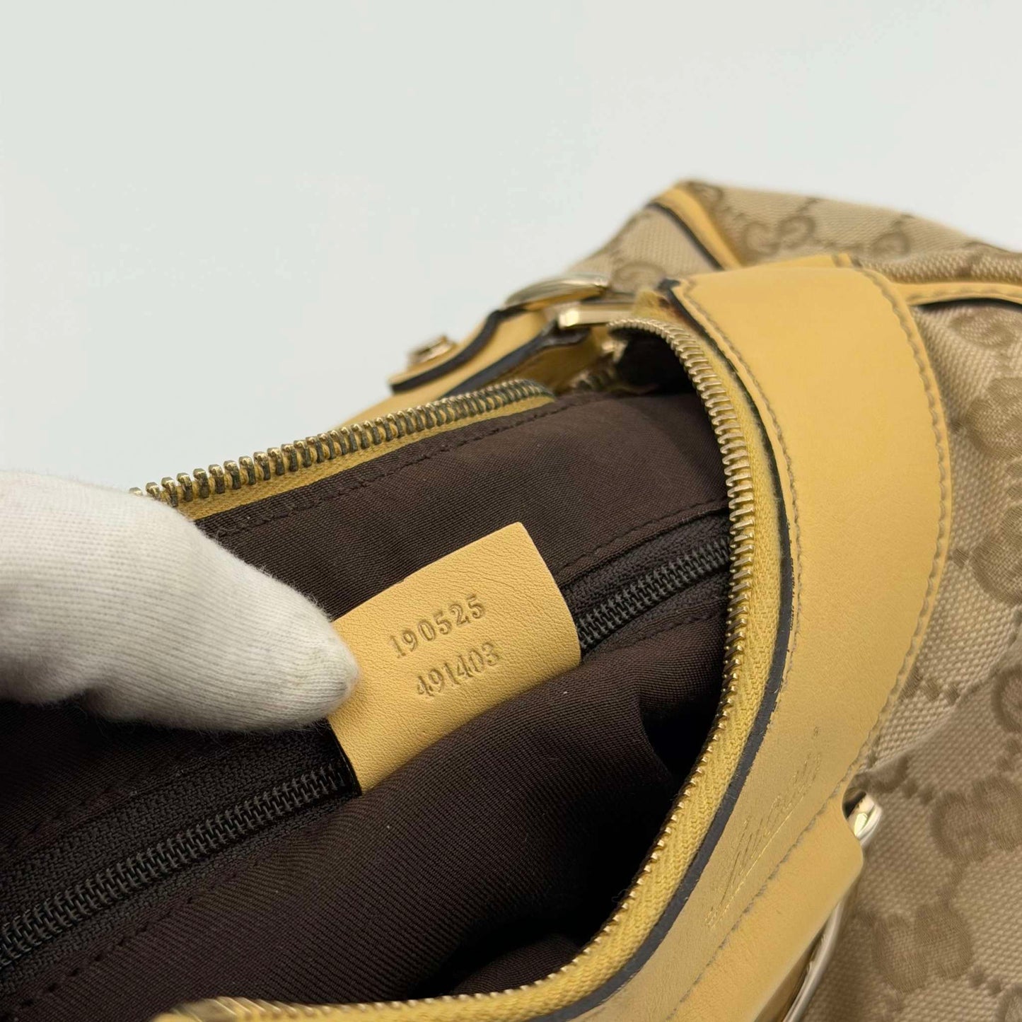 Gucci GG Canvas Abbey Butter Yellow Shoulder Bag