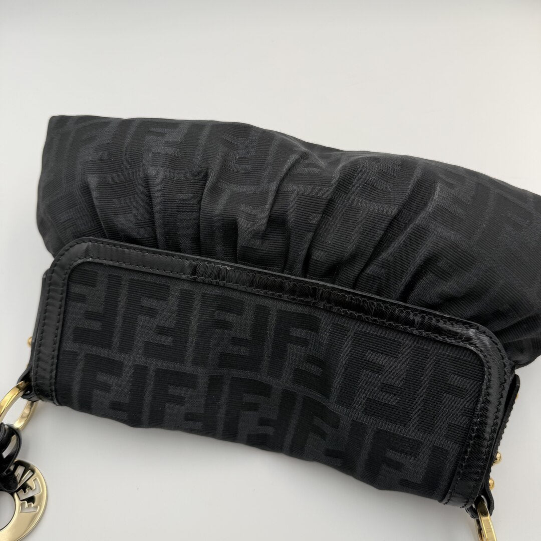 Fendi Zucca Chef Black Shoulder Bag