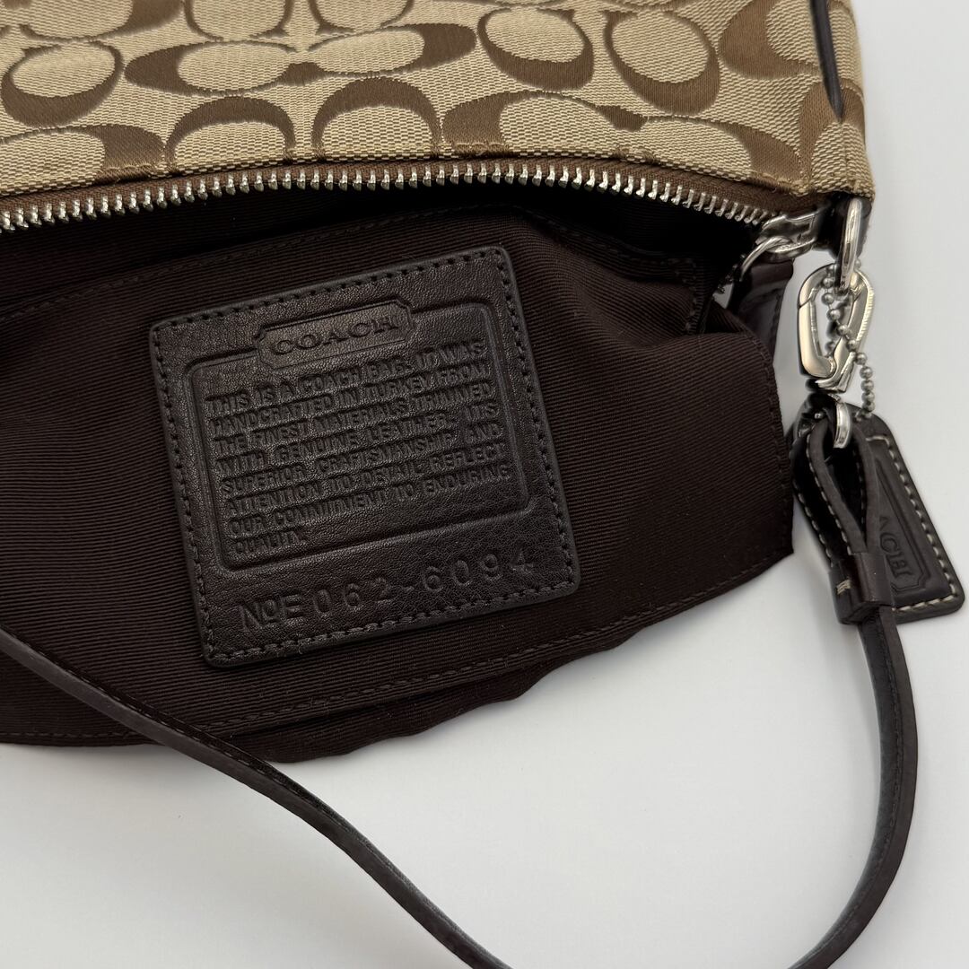 Coach Signature Demi Brown Shoulder Bag