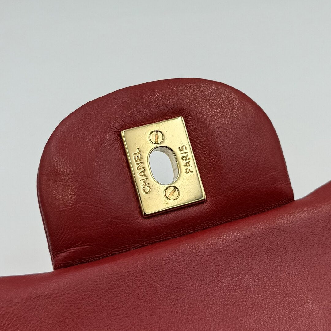 2015 Chanel Classic Jumbo Double Flap Red Shoulder Bag