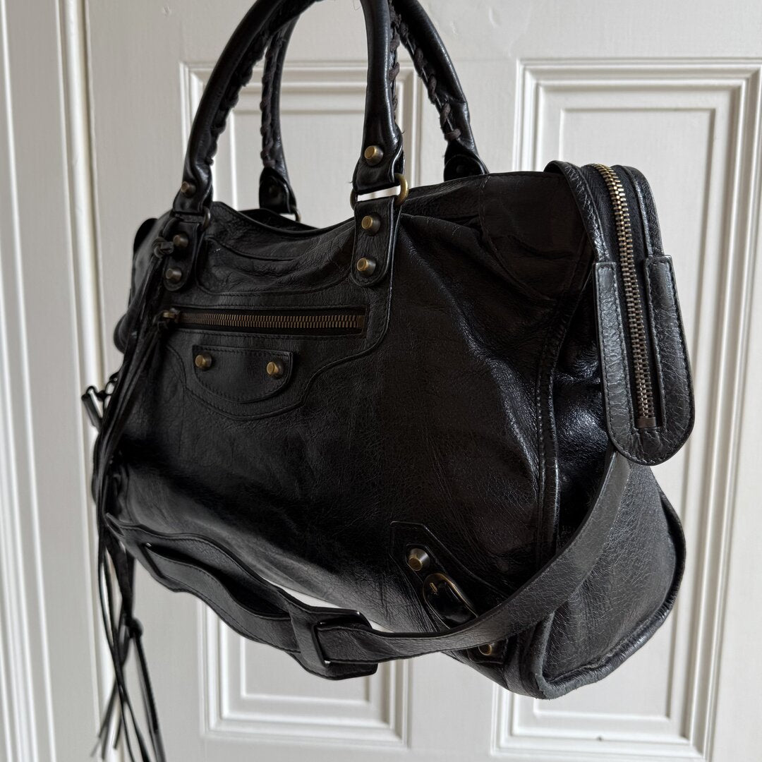 2013 Balenciaga City Leather Black Handbag