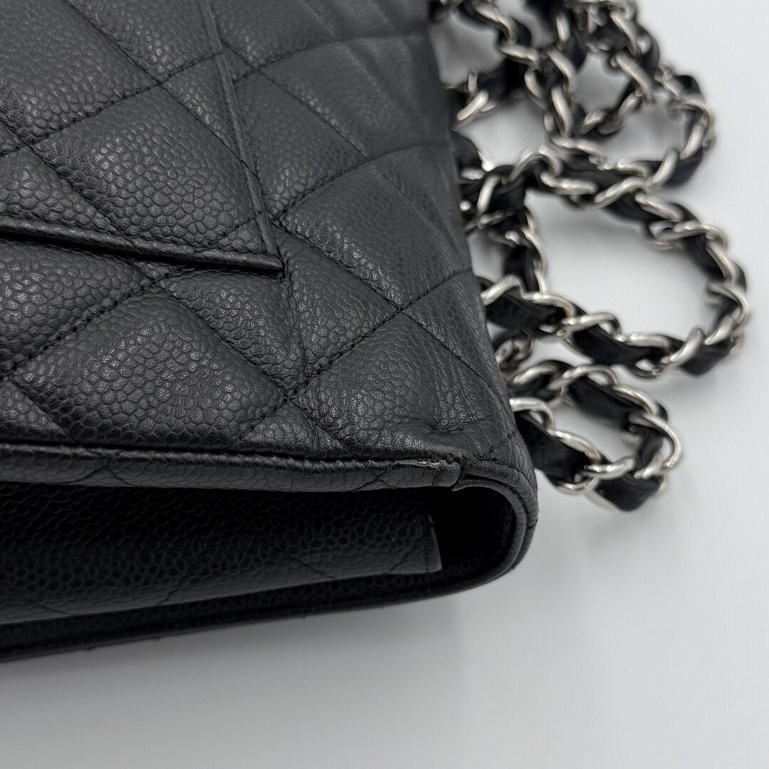 Chanel Classic Jumbo Caviar Flap Black Shoulder Bag
