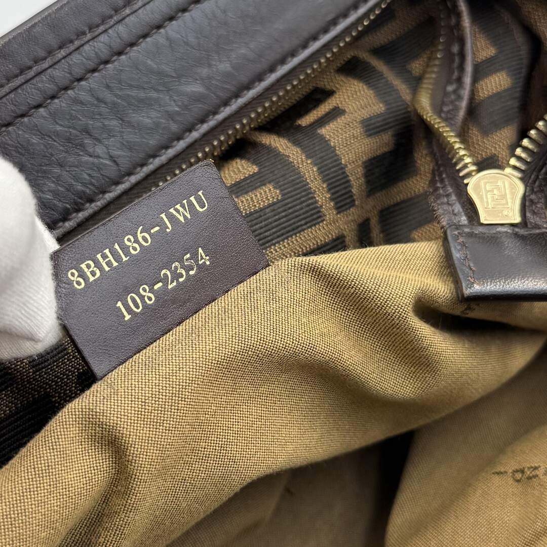 Fendi Zucca Charm Brown Tote Bag