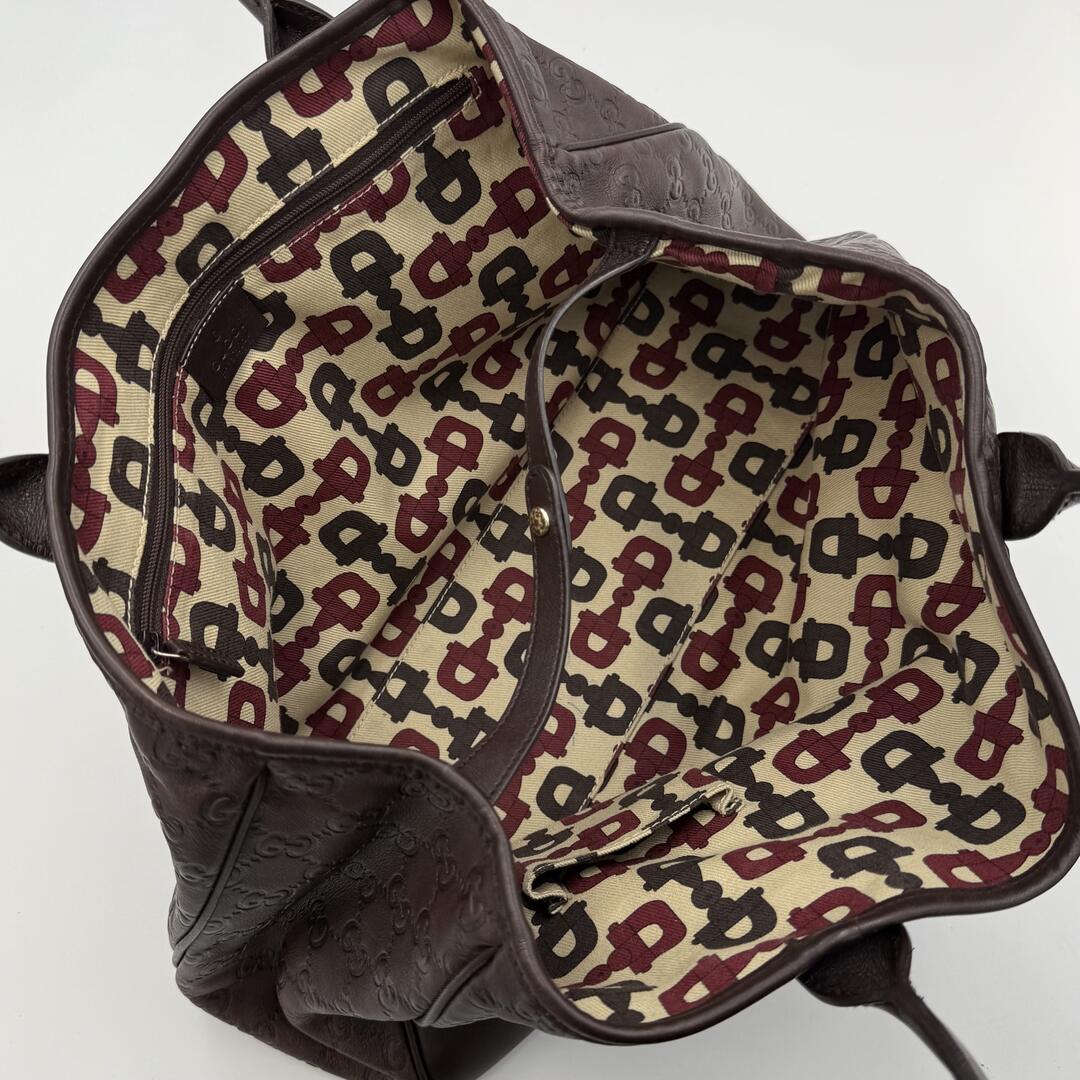 Gucci Guccissima Princy Brown Leather Tote Bag