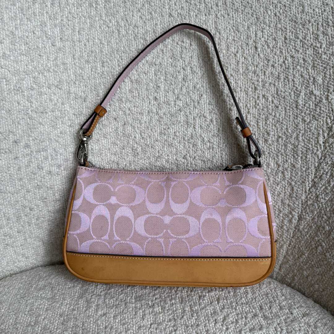 Coach Signature Demi Pink Shoulder Bag