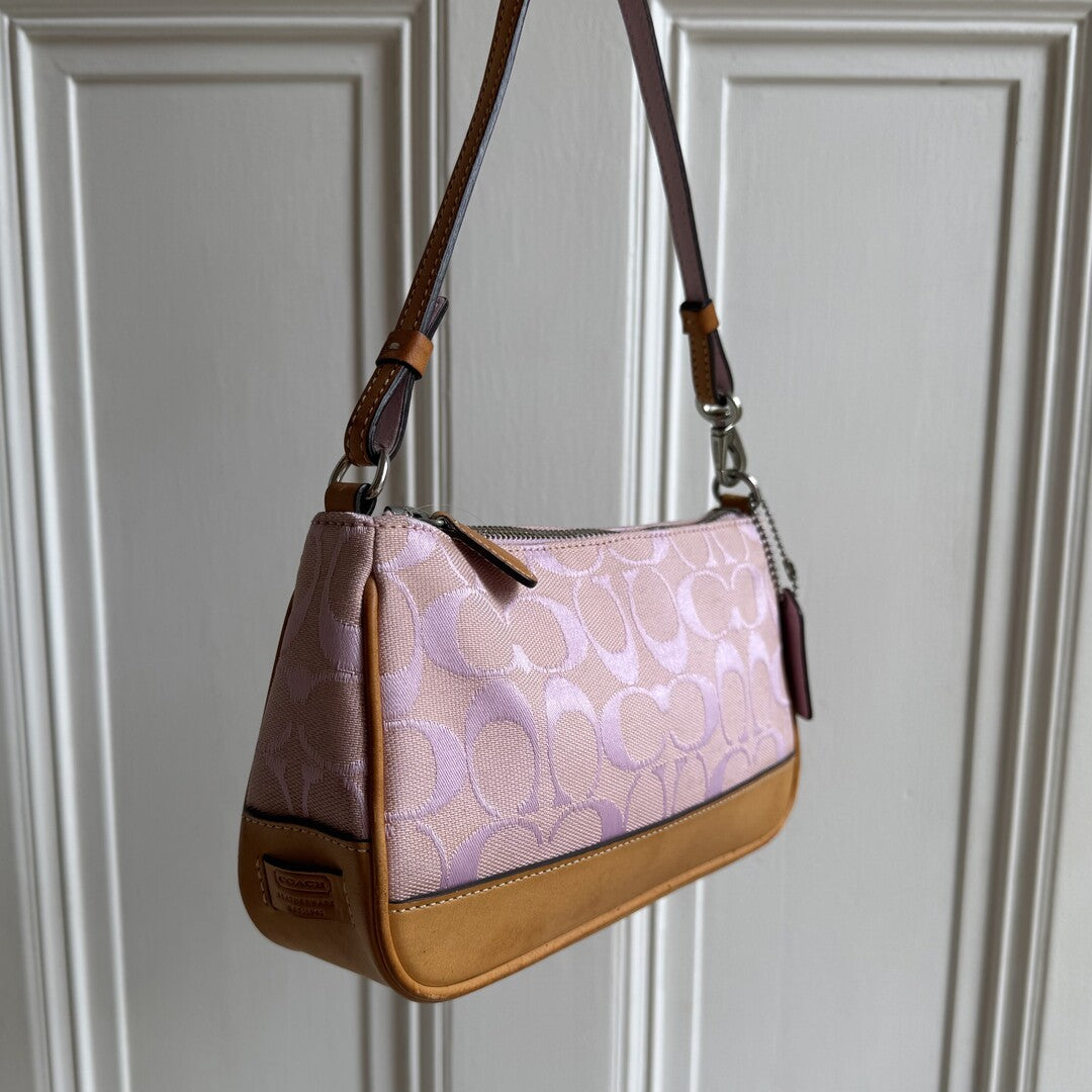 Coach Signature Demi Pink Shoulder Bag