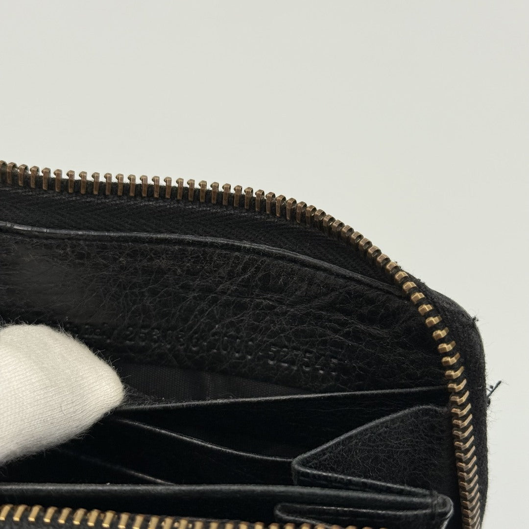 Balenciaga Giant 21 Continental Leather Black Zip Wallet