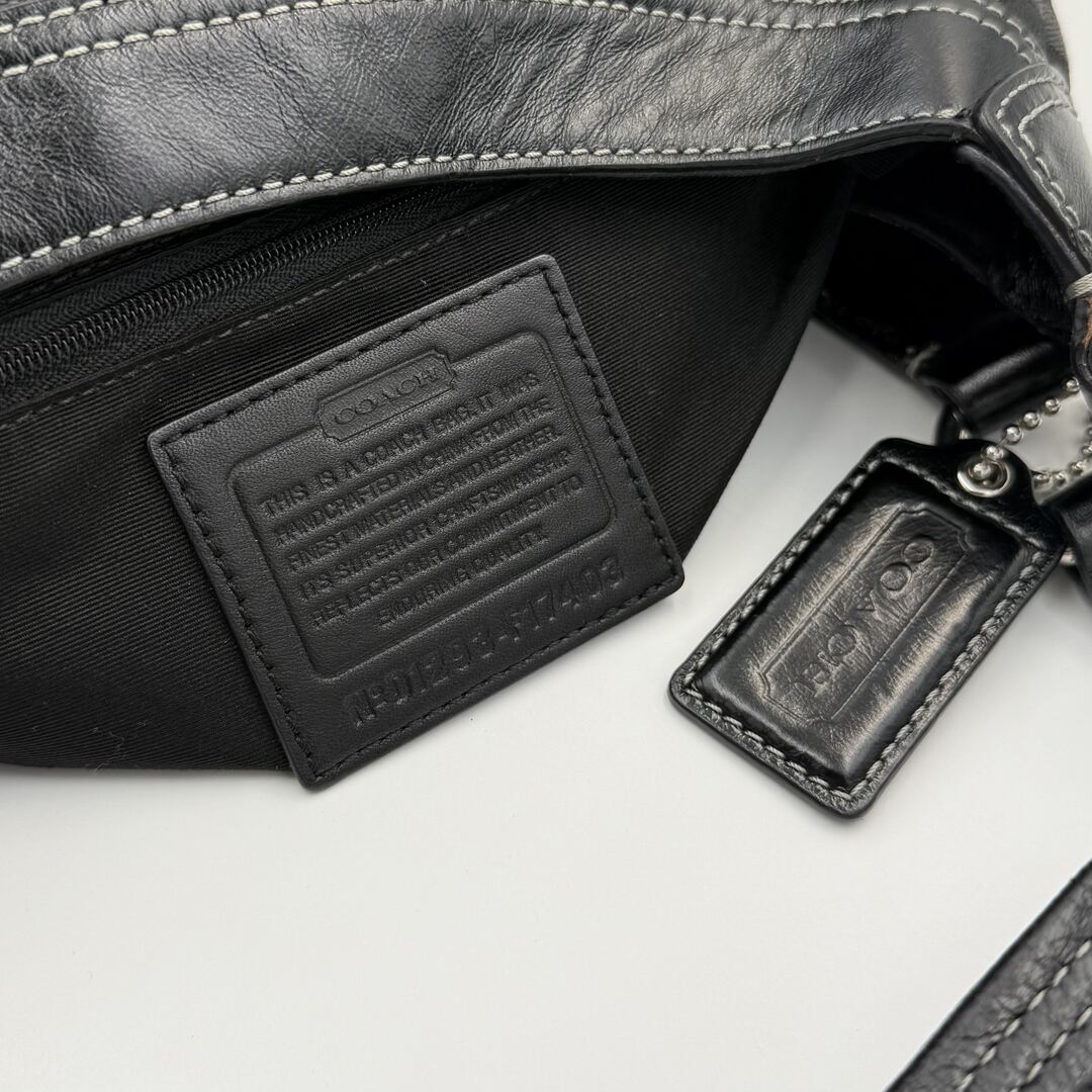 Coach Signature Hobo Black Shoulder Bag