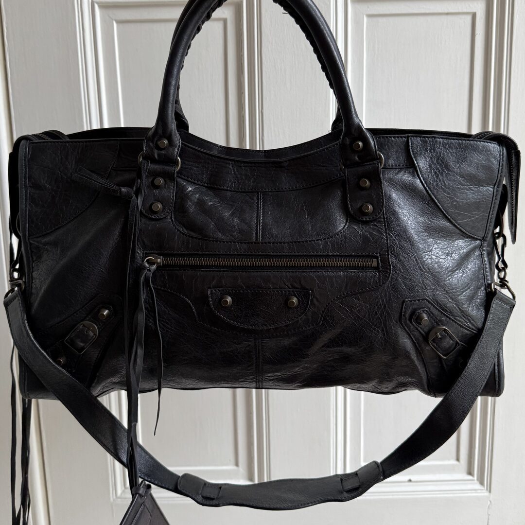 2003 Balenciaga Motocross Classic Back Leather Handbag