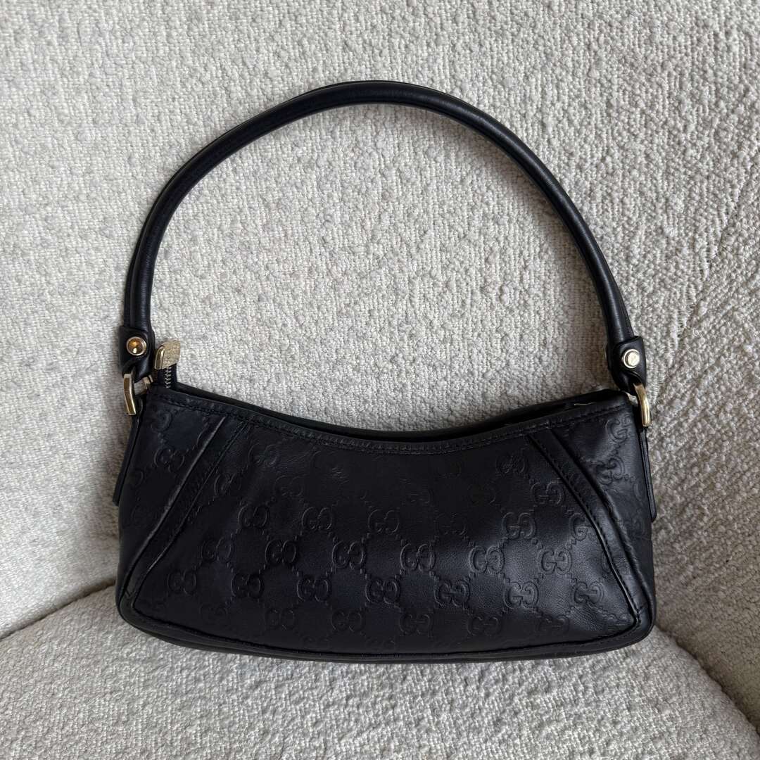 Gucci Guccissima Mini Abbey Black Shoulder Bag