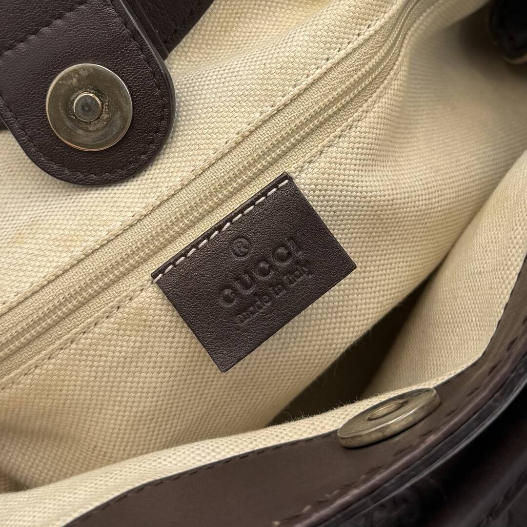 Gucci Guccissima Sukey Leather Brown Tote Bag