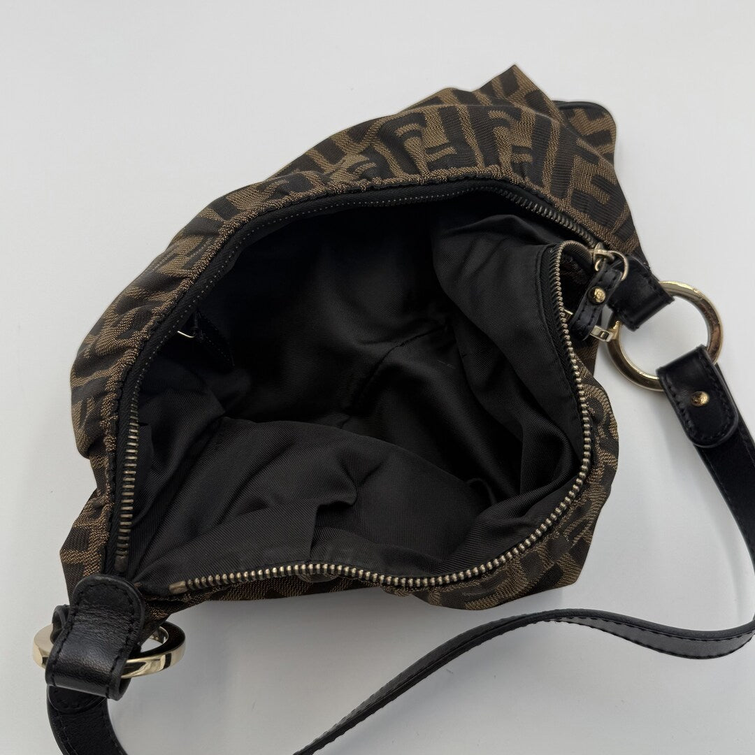 Fendi Zucca Charm Shoulder Bag