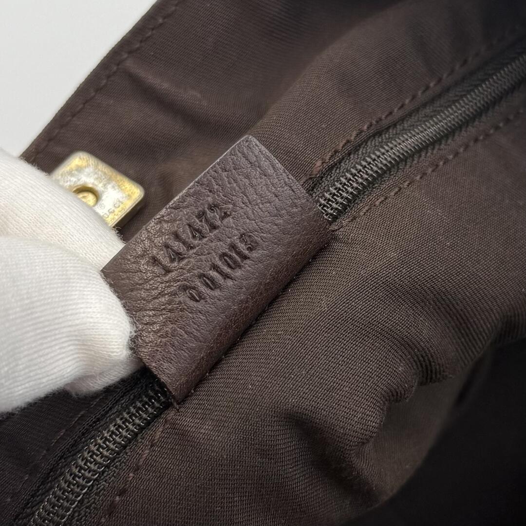 Gucci GG Canvas Abbey D-Ring Brown Tote Bag