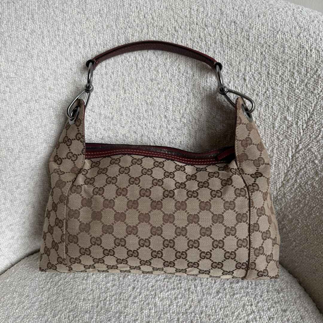 Gucci GG Canvas Red Shoulder Bag