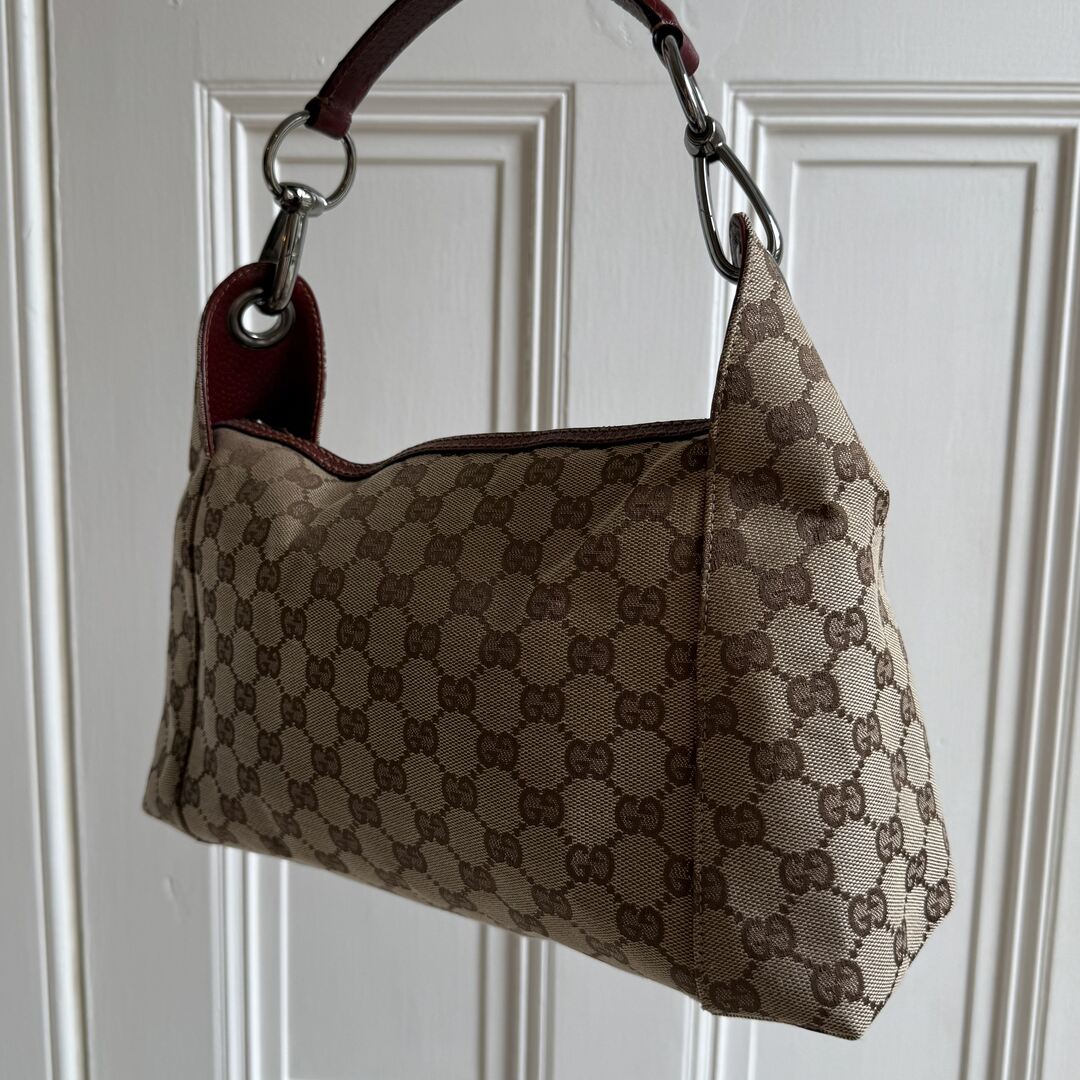 Gucci GG Canvas Red Shoulder Bag