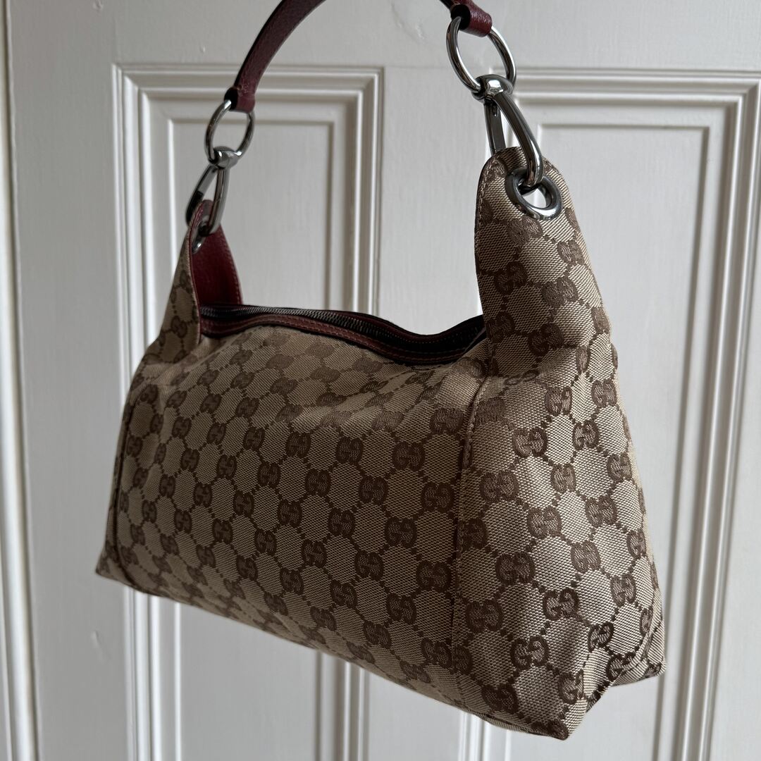 Gucci GG Canvas Red Shoulder Bag