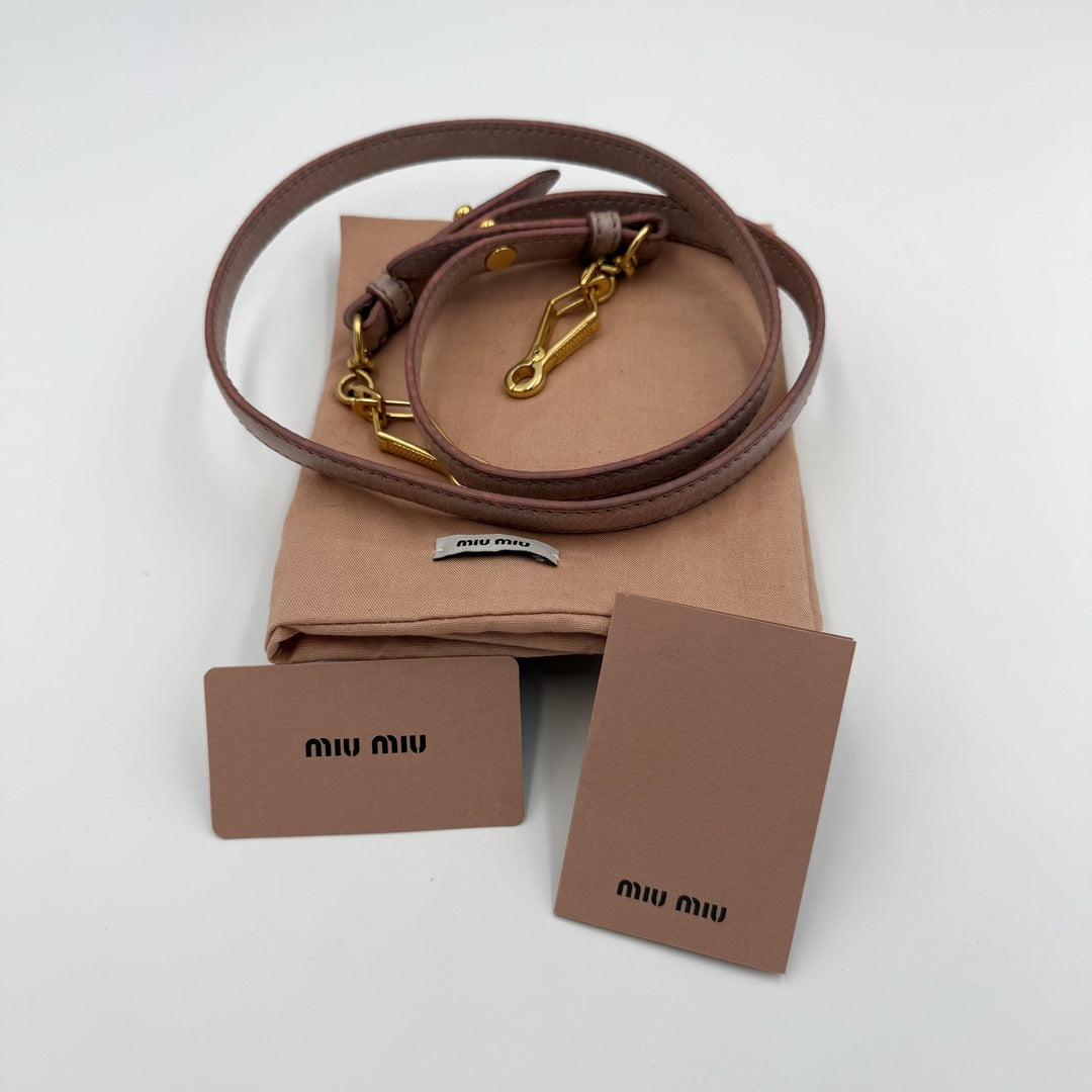 Miu Miu Mini Vitello Leather Dusty Pink Handbag