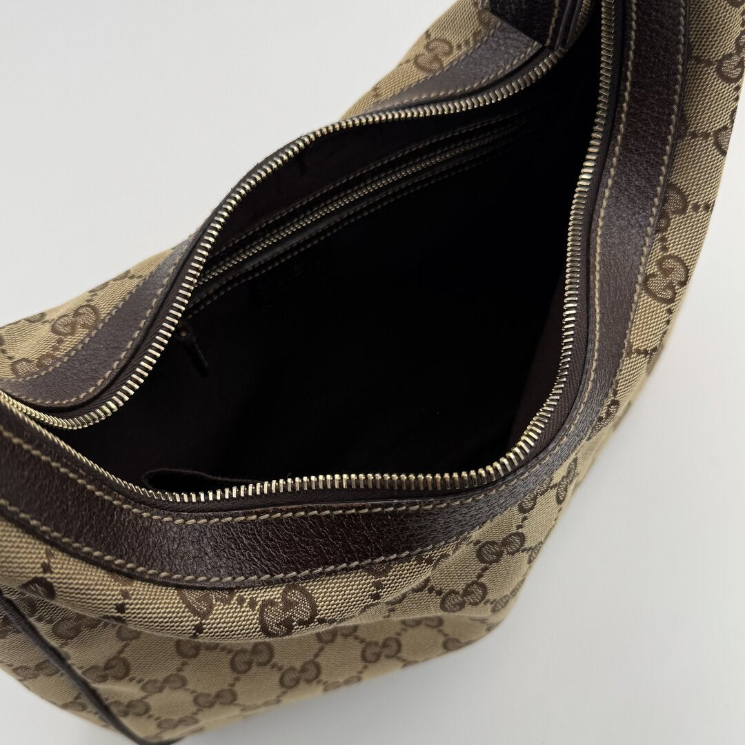 Gucci GG Canvas Brown Shoulder Bag