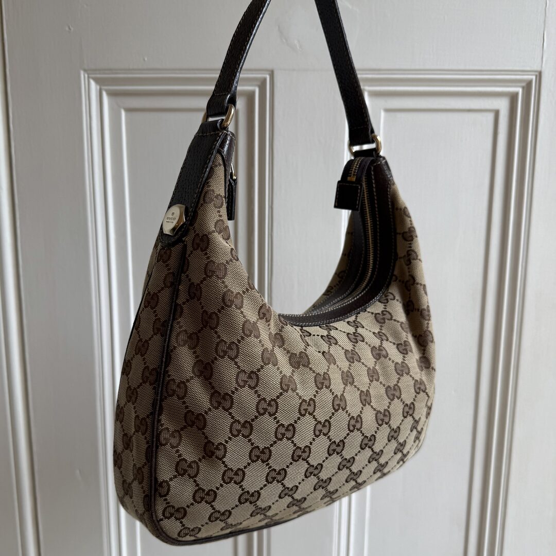 Gucci GG Canvas Brown Shoulder Bag