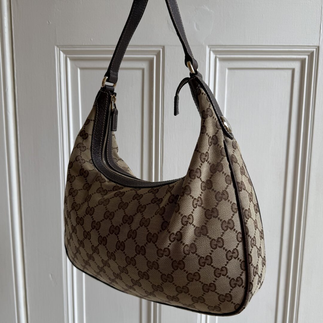 Gucci GG Canvas Brown Shoulder Bag