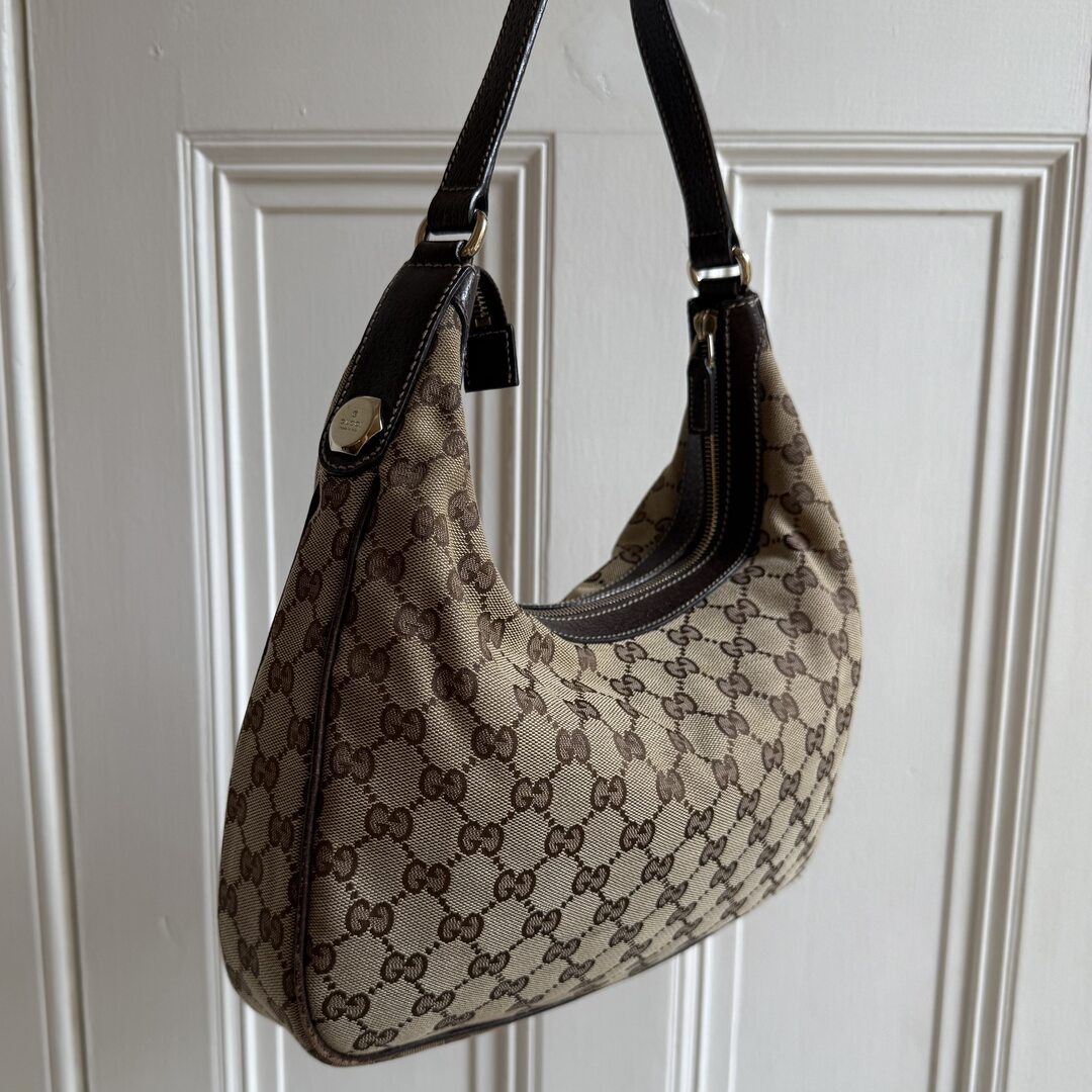 Gucci GG Canvas Brown Shoulder Bag
