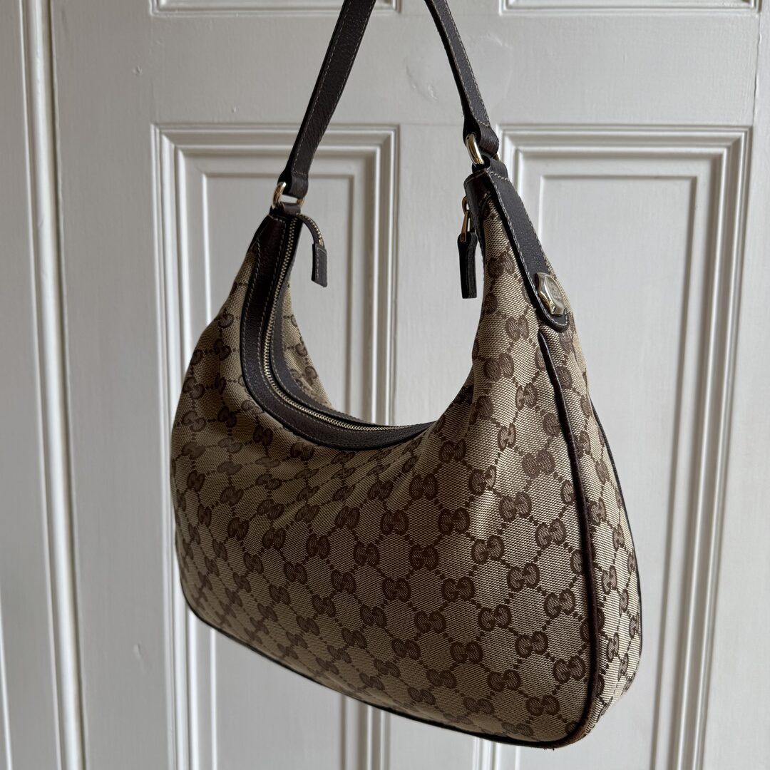 Gucci GG Canvas Brown Shoulder Bag