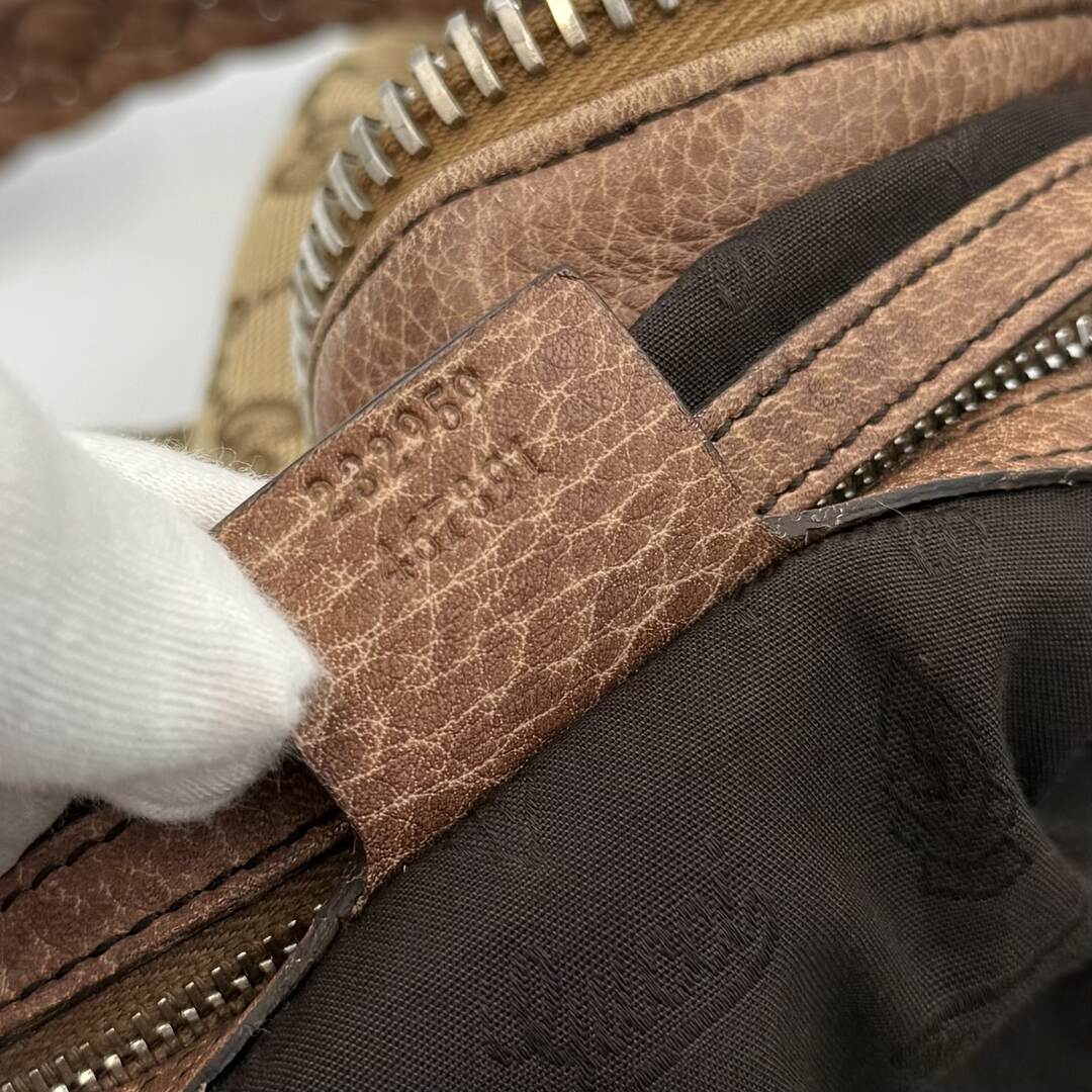 Gucci GG Canvas Bamboo Brown Shoulder Bag