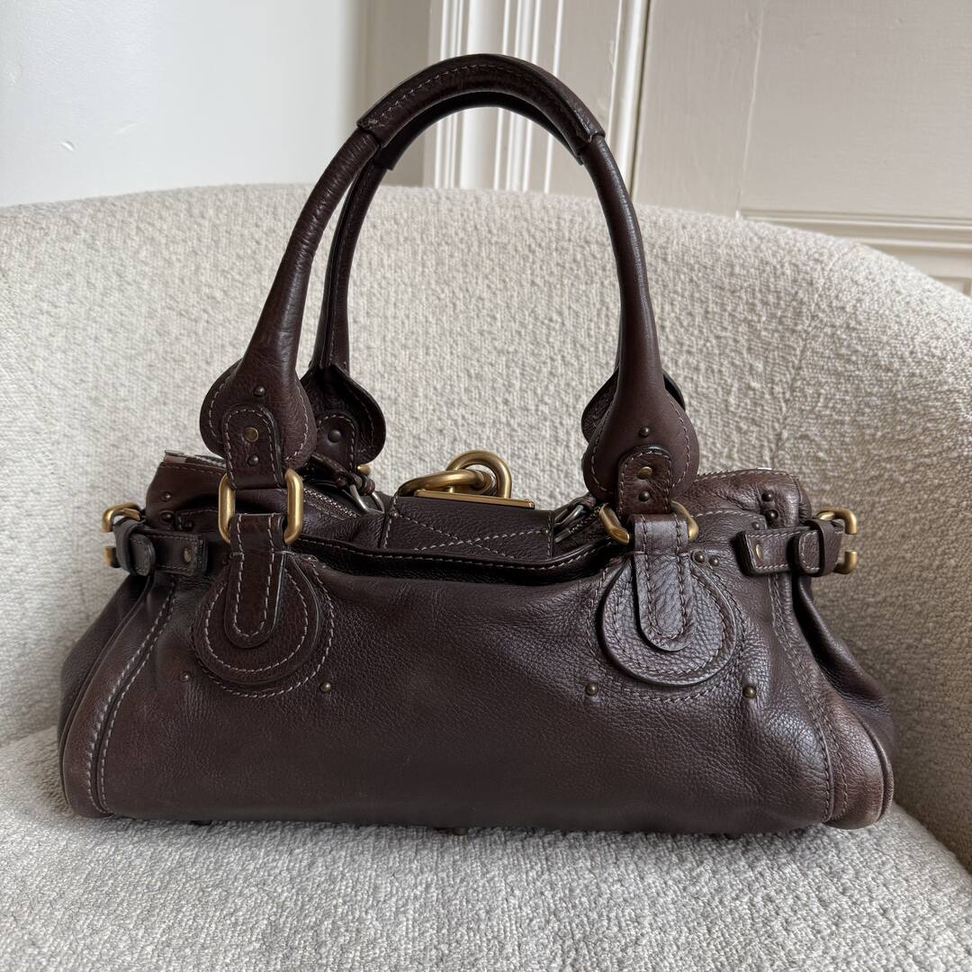Chloe Paddington Leather Dark Brown Shoulder Bag