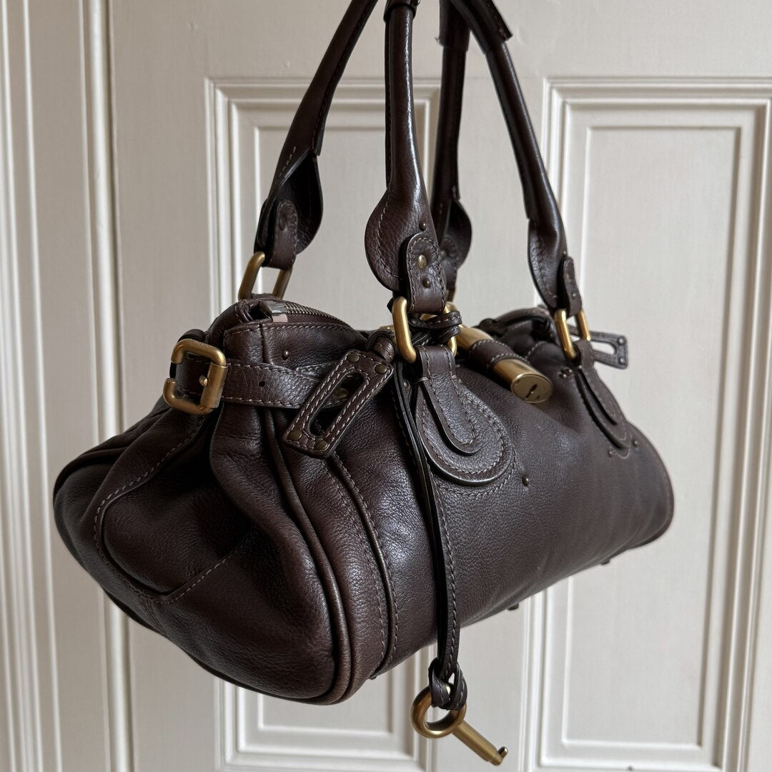 Chloe Paddington Leather Dark Brown Shoulder Bag