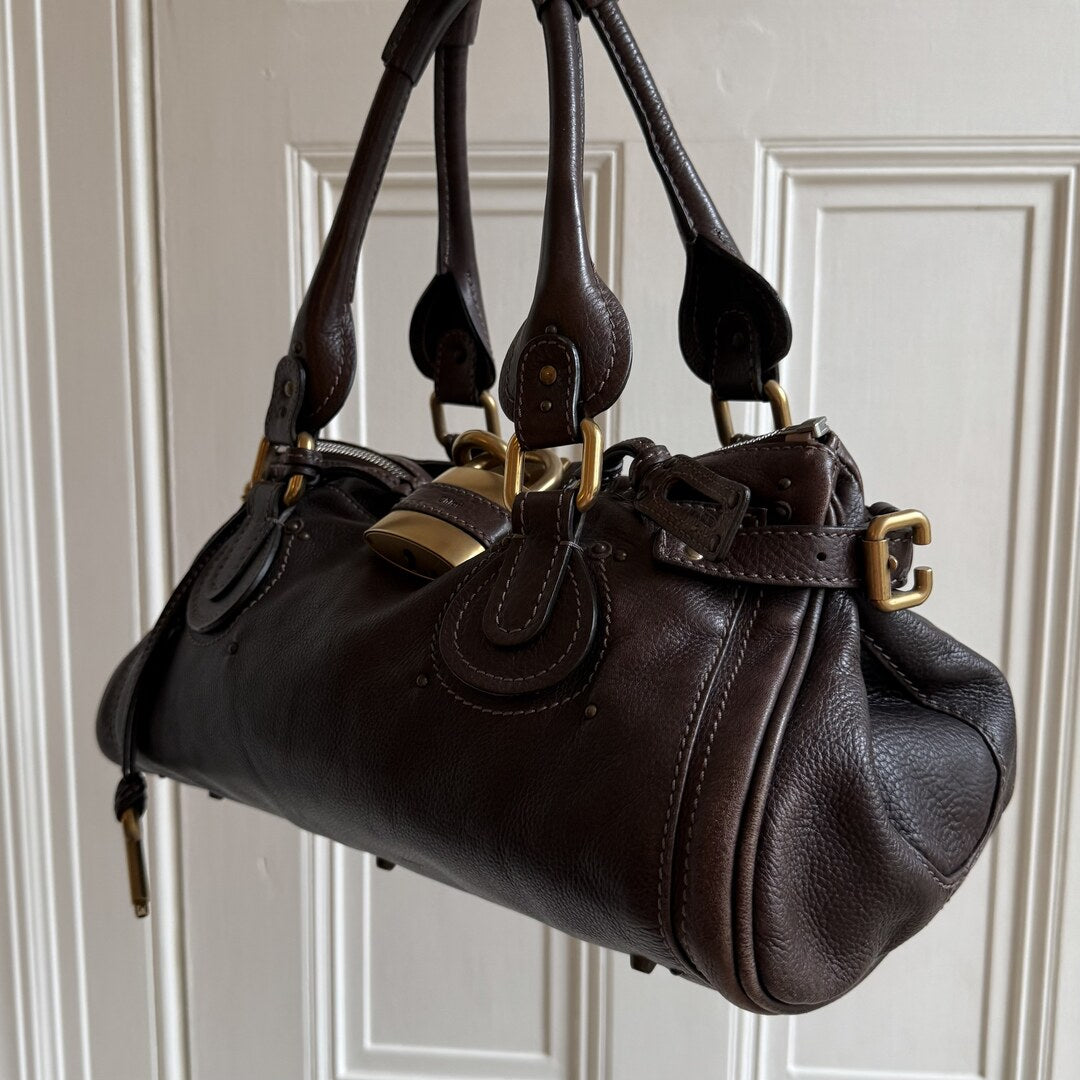 Chloe Paddington Leather Dark Brown Shoulder Bag