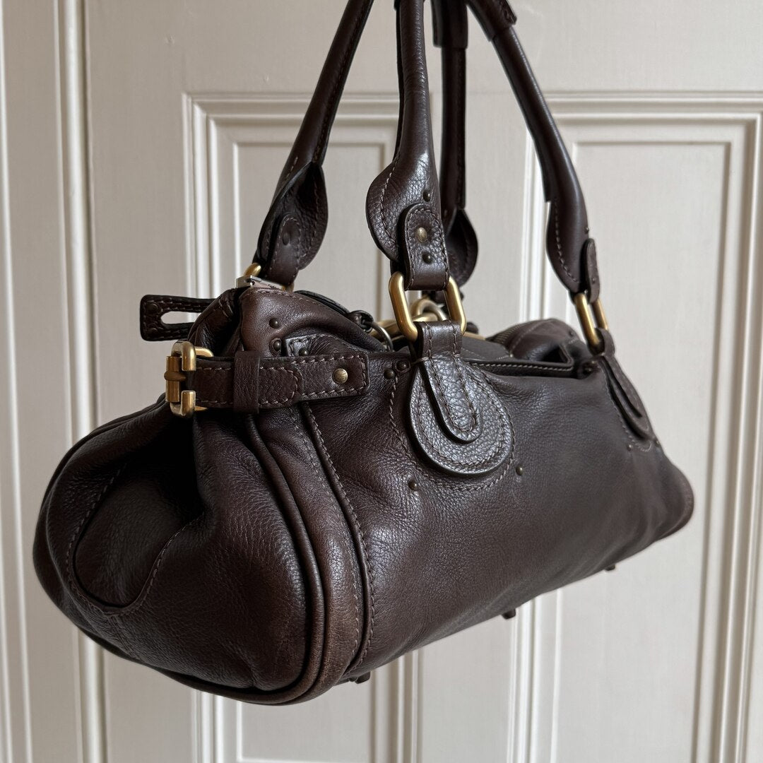 Chloe Paddington Leather Dark Brown Shoulder Bag