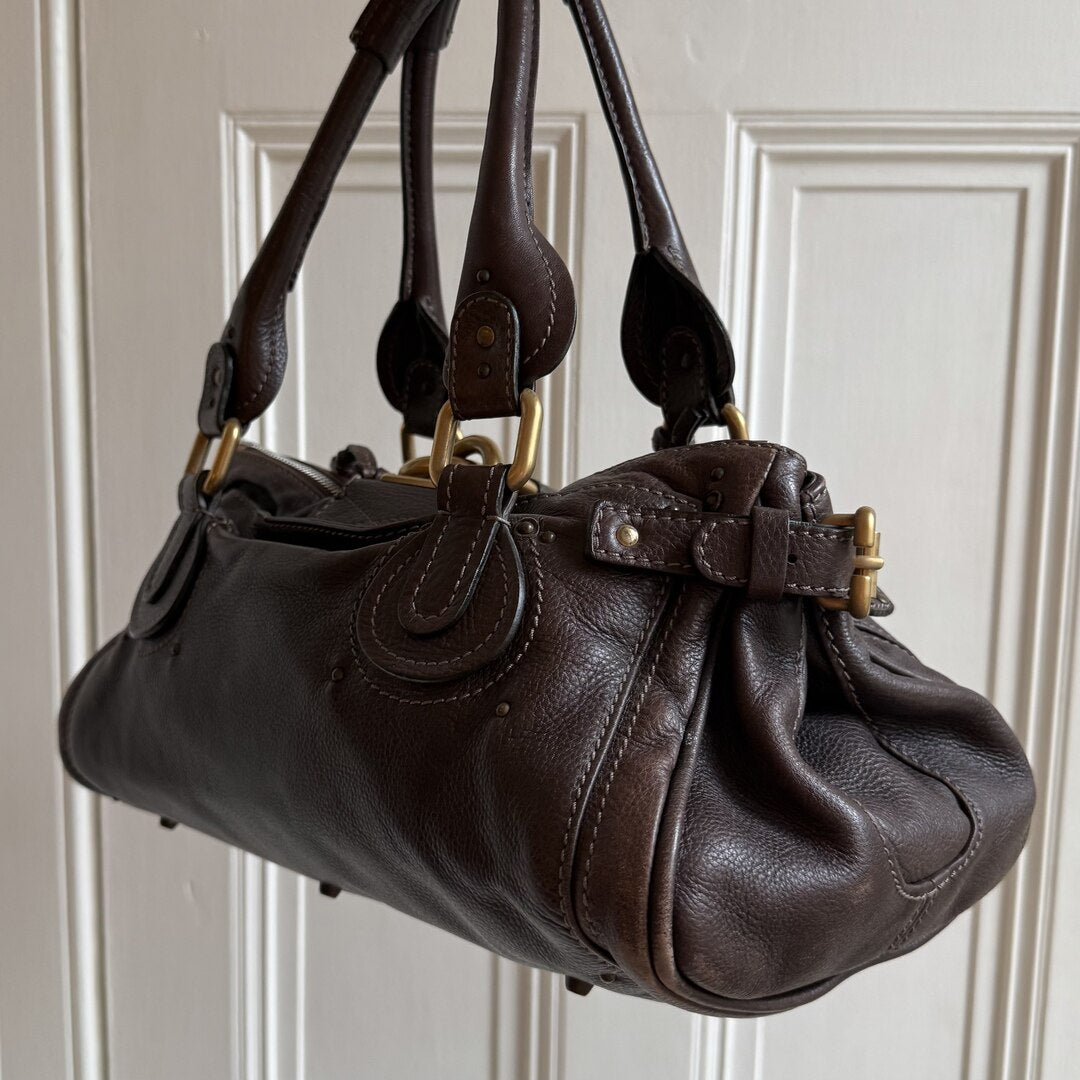 Chloe Paddington Leather Dark Brown Shoulder Bag