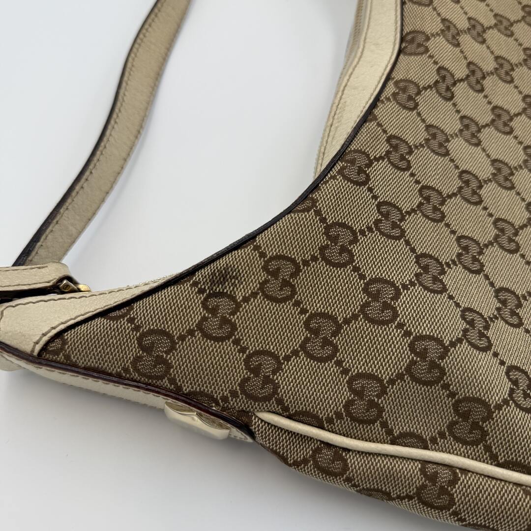 Gucci GG Canvas White Shoulder Bag