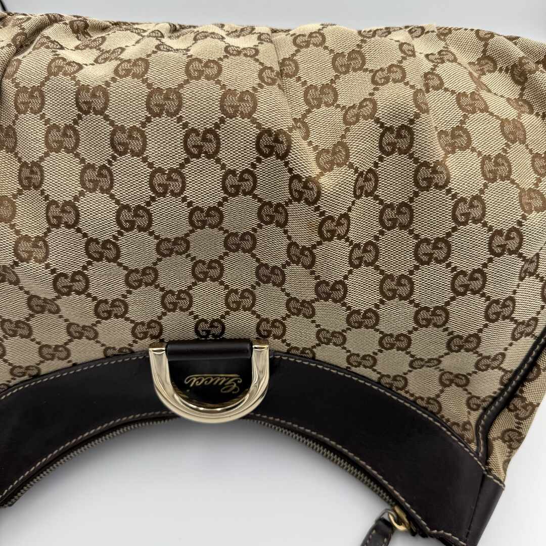 Gucci GG Canvas Abbey Brown Shoulder Bag