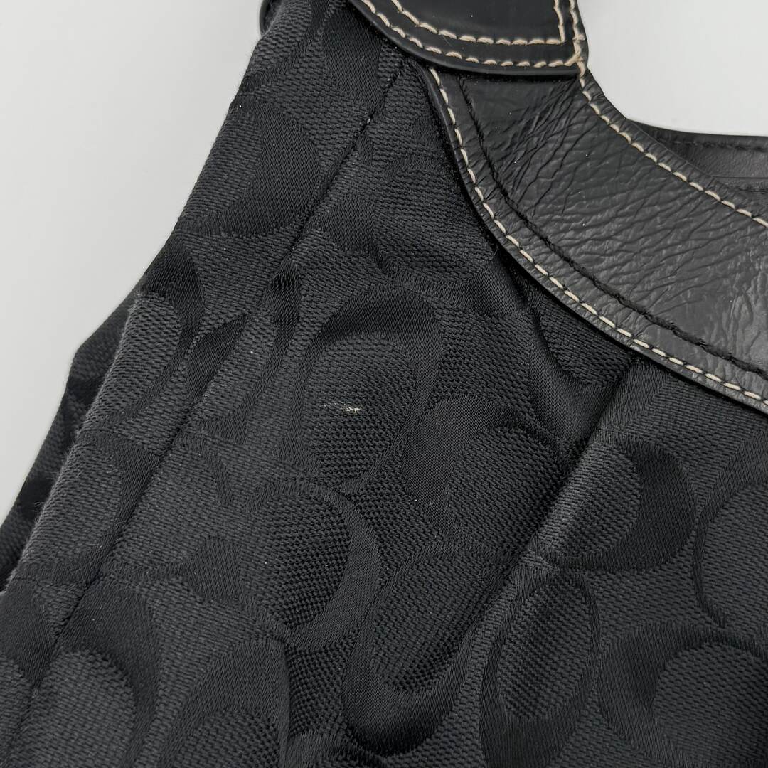 Coach Signature Hobo Black Shoulder Bag