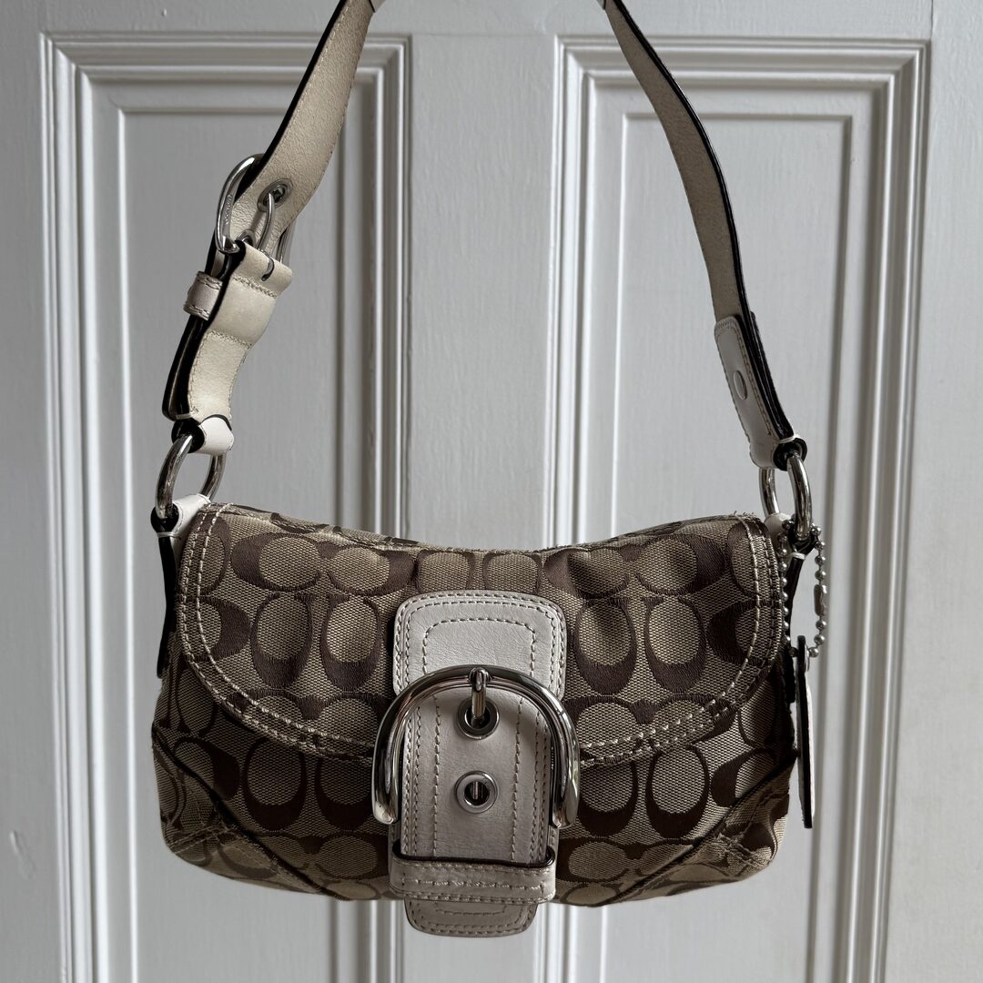 Coach Signature Soho White Shoulder Bag