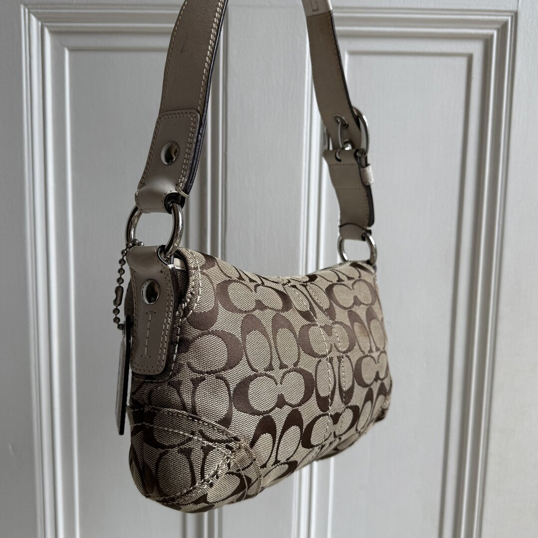 Coach Signature Soho White Shoulder Bag