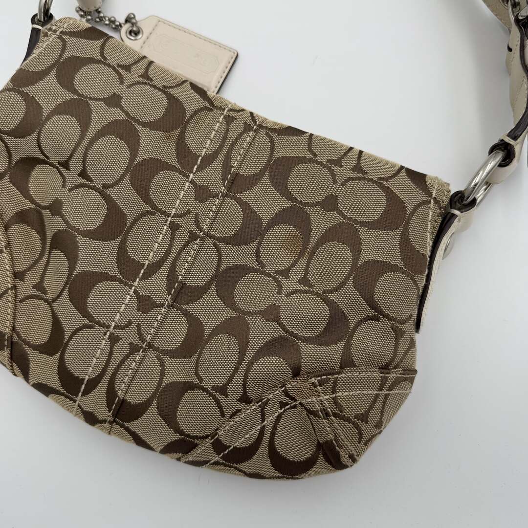 Coach Signature Soho White Shoulder Bag