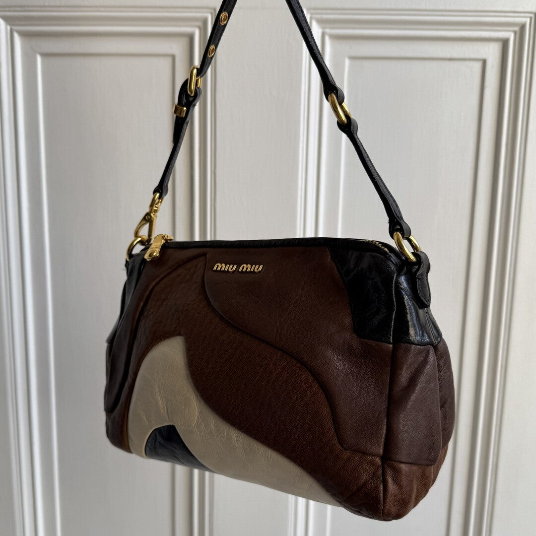 Miu Miu Leather Patchwork Mini Shoulder Bag