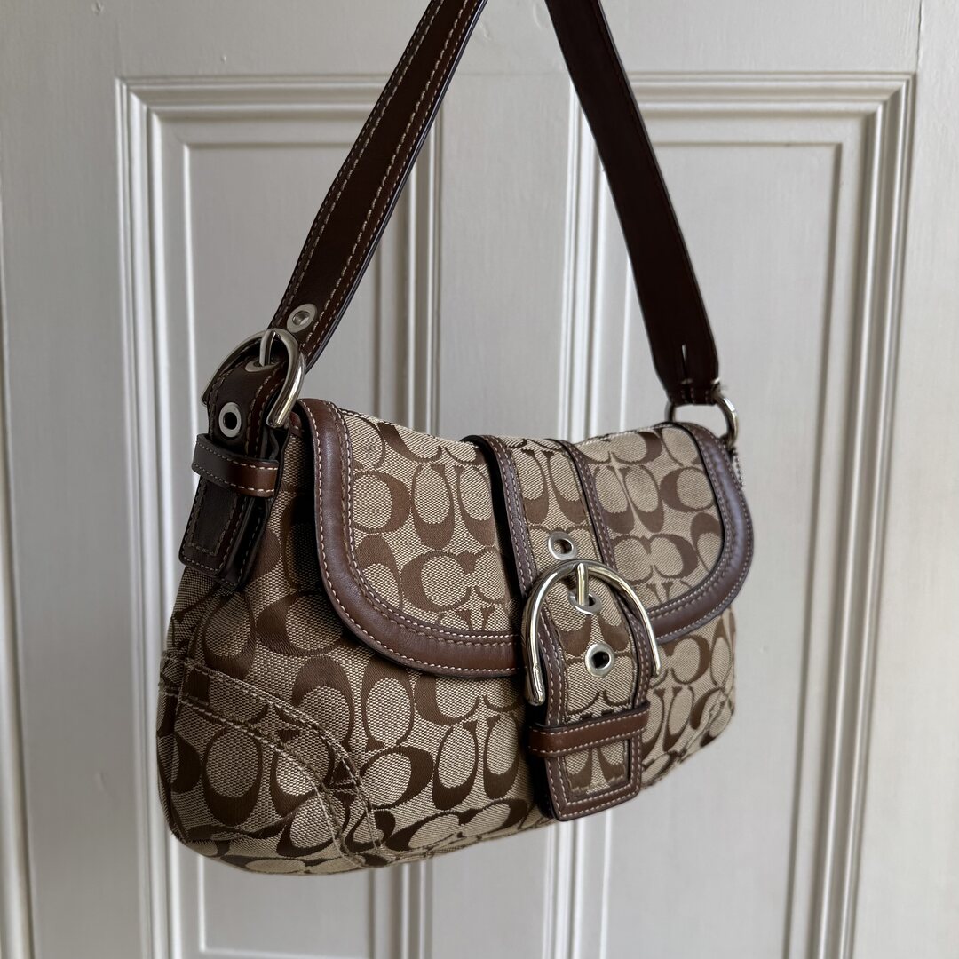 Rare Coach Signature Soho Brown Shoulder Bag