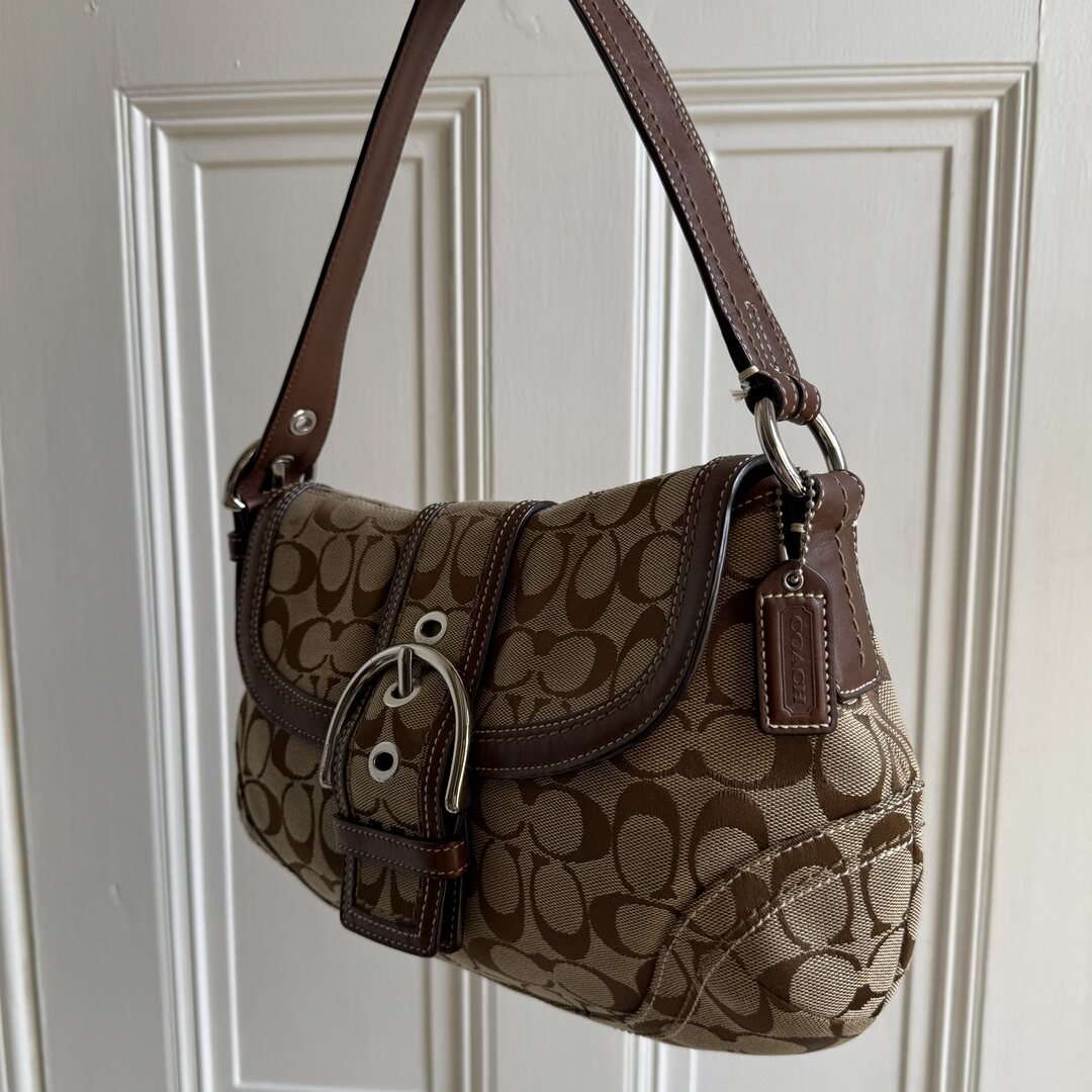 Rare Coach Signature Soho Brown Shoulder Bag