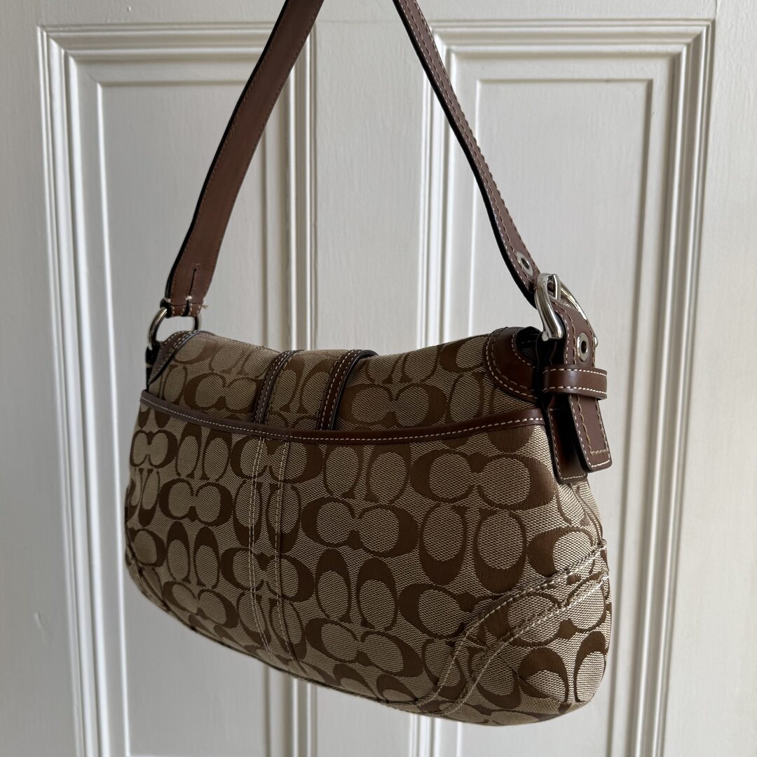 Rare Coach Signature Soho Brown Shoulder Bag