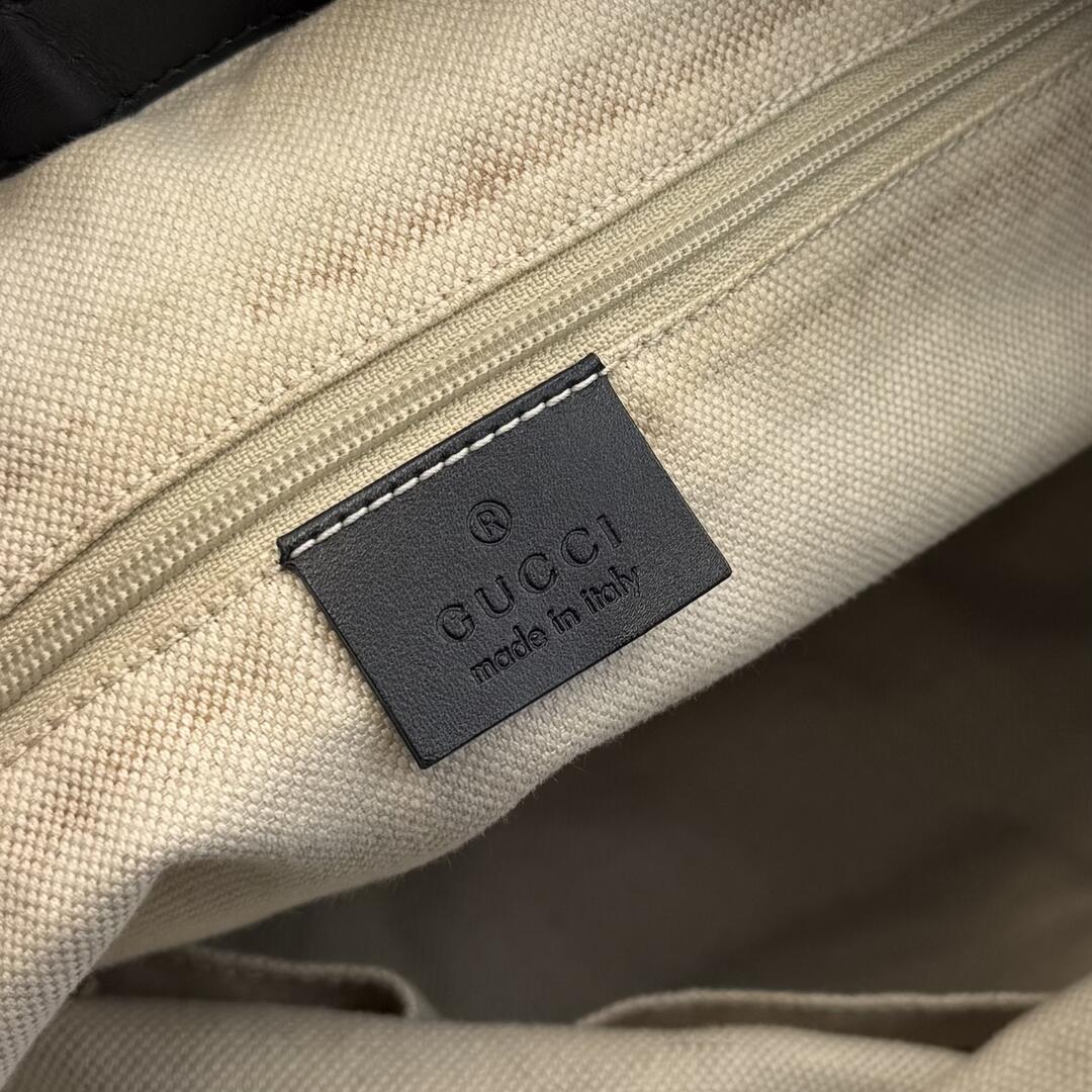 Gucci GG Canvas Sukey Black Tote Bag