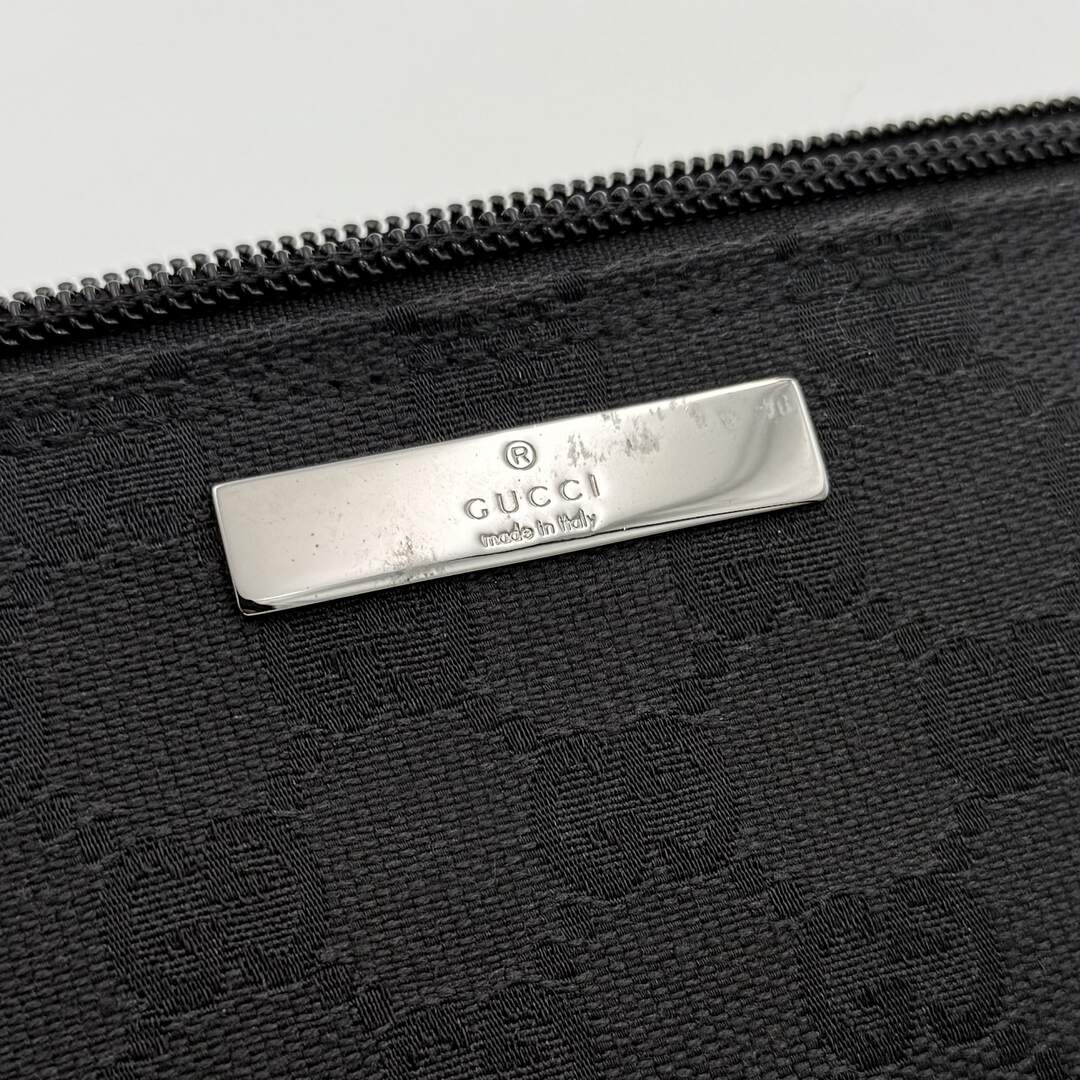 Gucci GG Monogram Black Boat Pochette Handbag